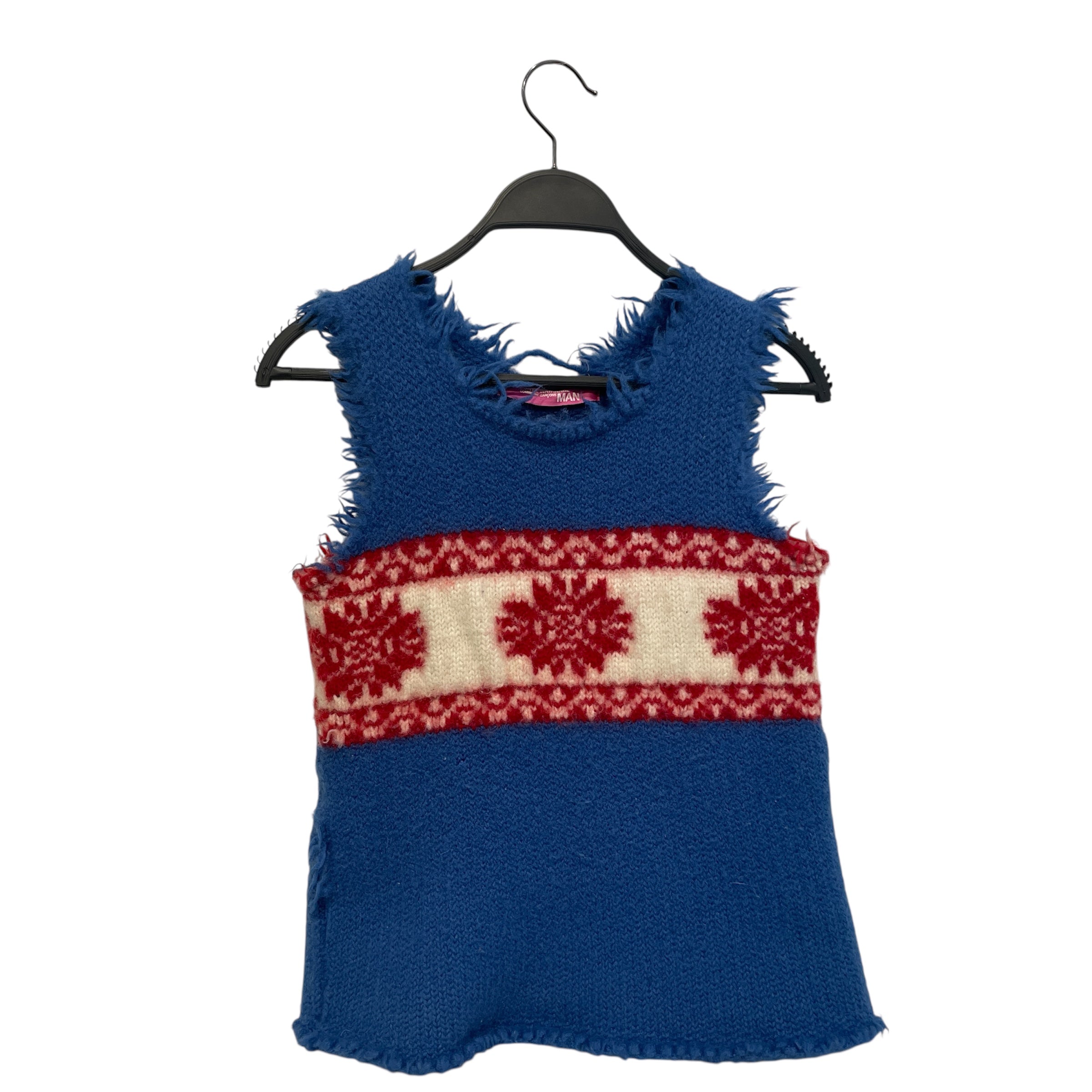JUNYA WATANABE COMME des GARCONS/Tank Top/Wool/BLU/Snowflake view 1