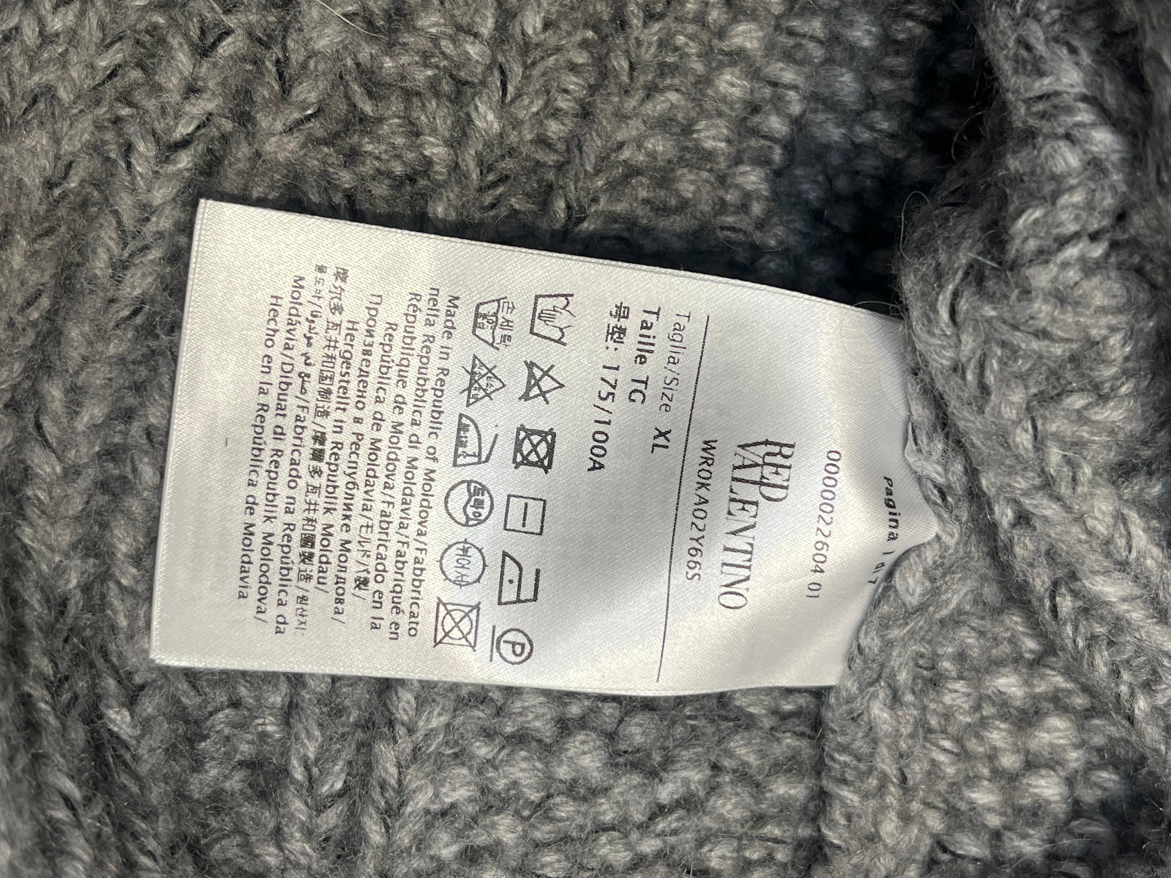 RED VALENTINO/Cardigan/XL/Acrylic/GRY/OFF SHOULDER BOW DETAILS view 5