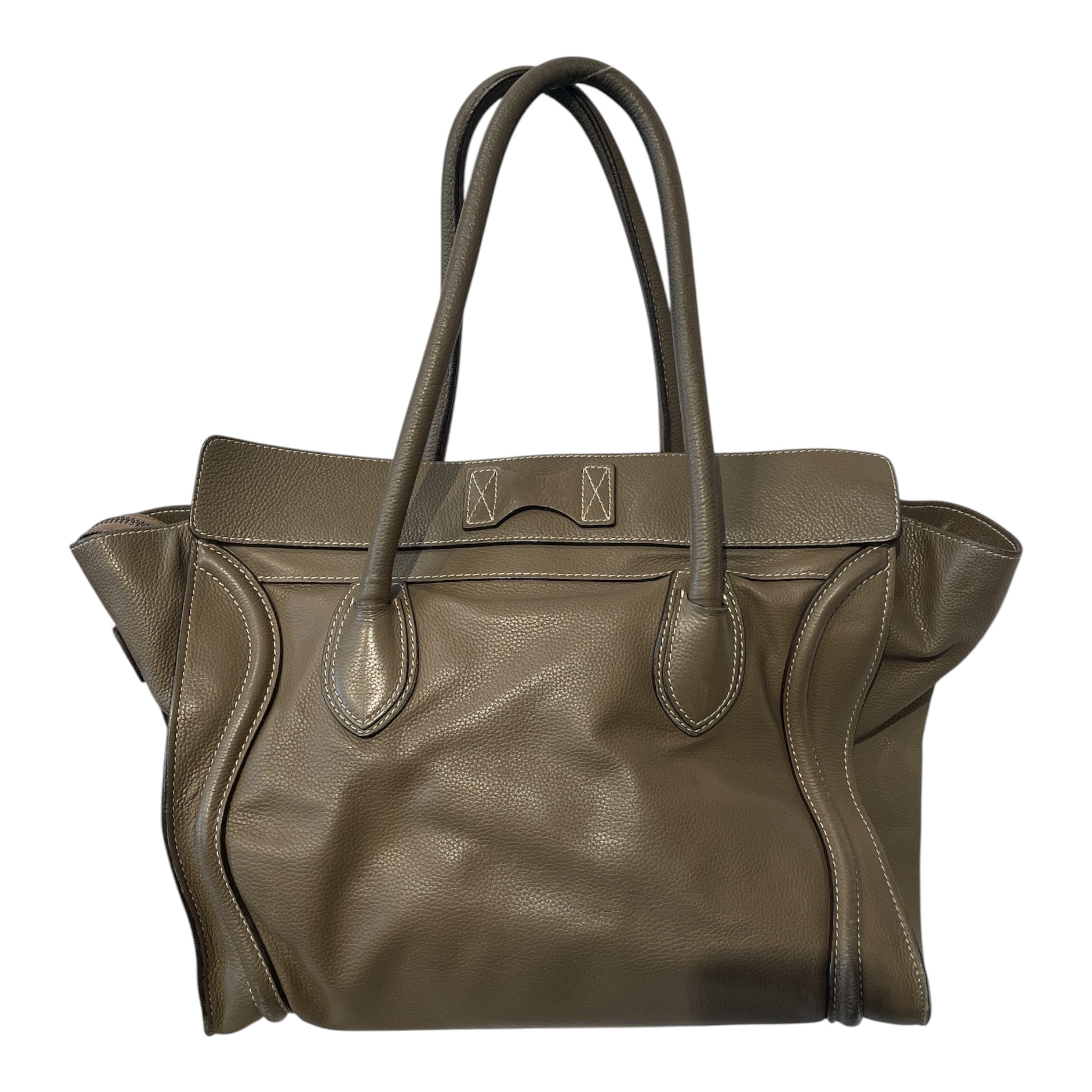 CELINE/Hand Bag/Leather/GRY/LEATHER LUGGAGE TOTE view 2