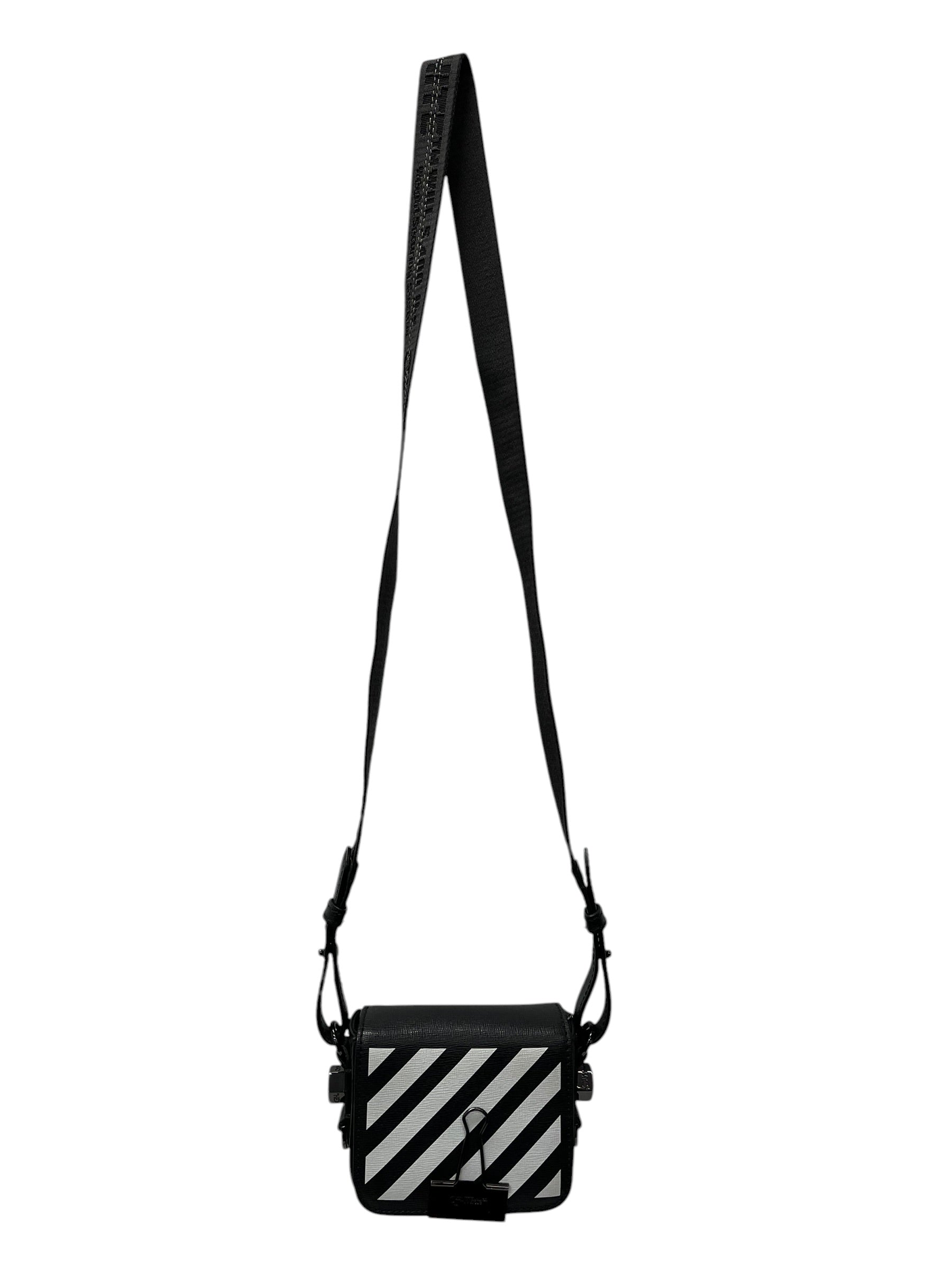 OFF-WHITE/Cross Body Bag/Graphic/BLK/small clip rrossbody blk/wht view 1
