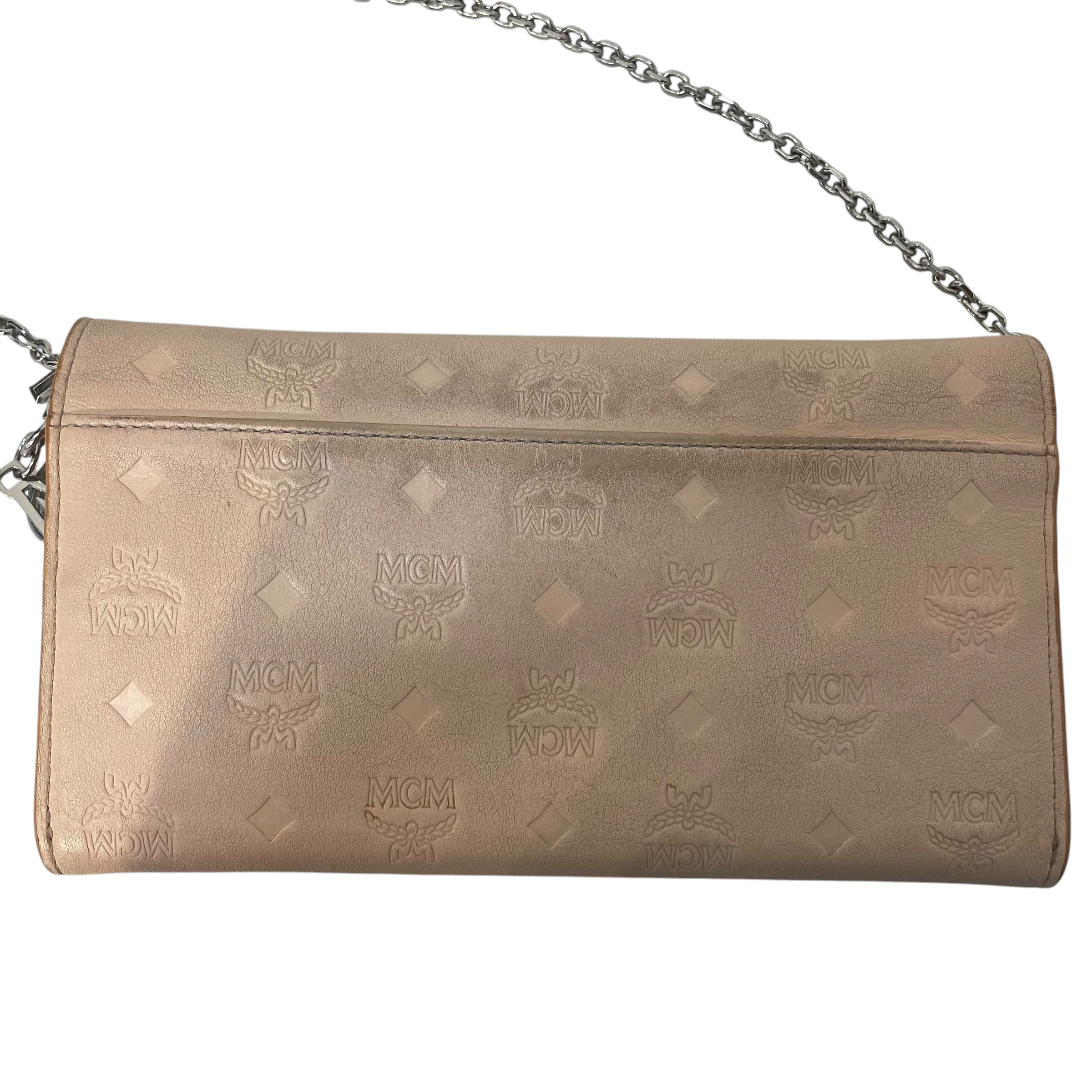 MCM/Cross Body Bag/Monogram/Leather/CRM/Klara Chain Wallet view 2