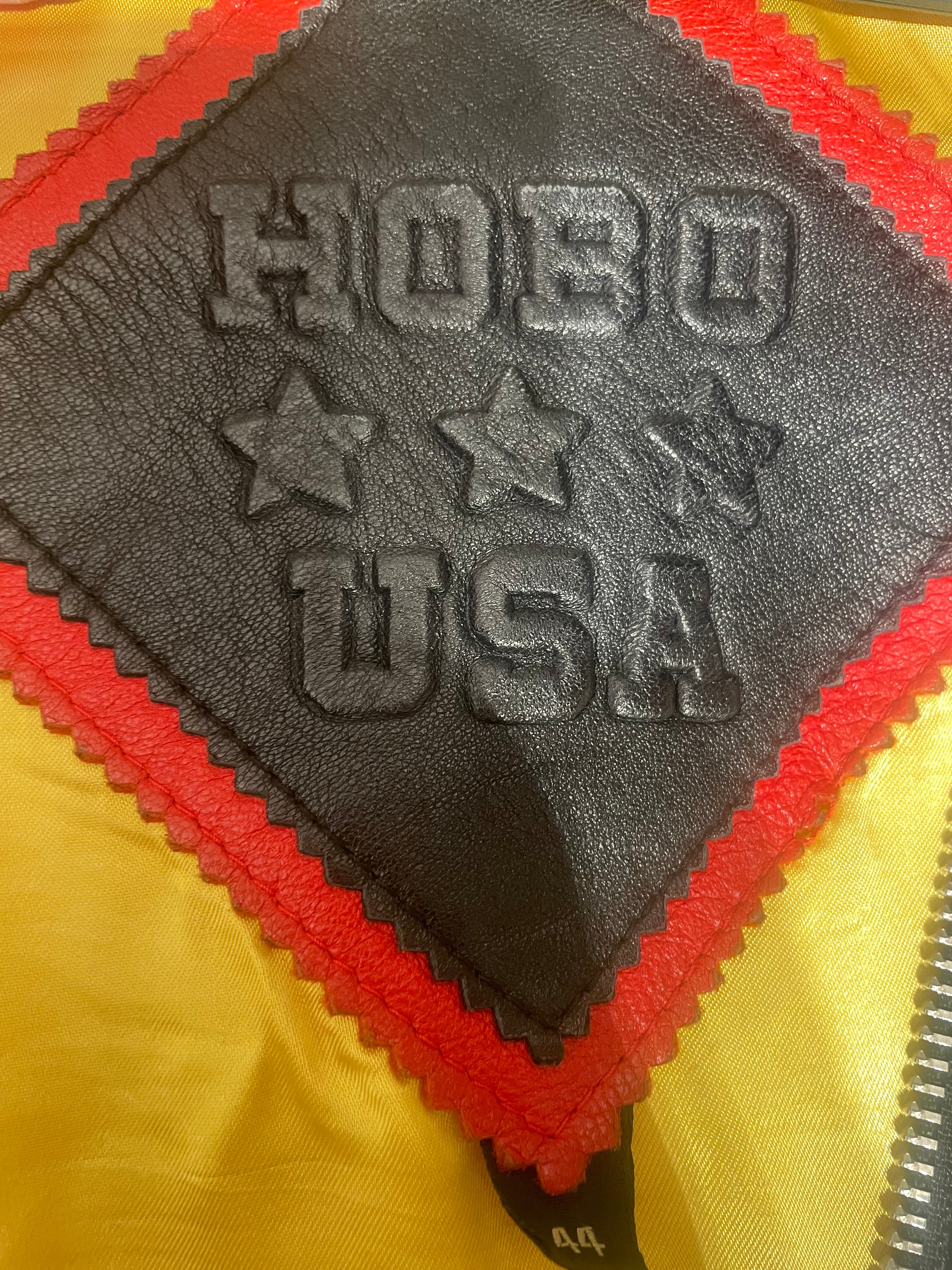 Vintage/Leather Jkt/44/Leather/MLT/Yellow Red Black Bull view 3