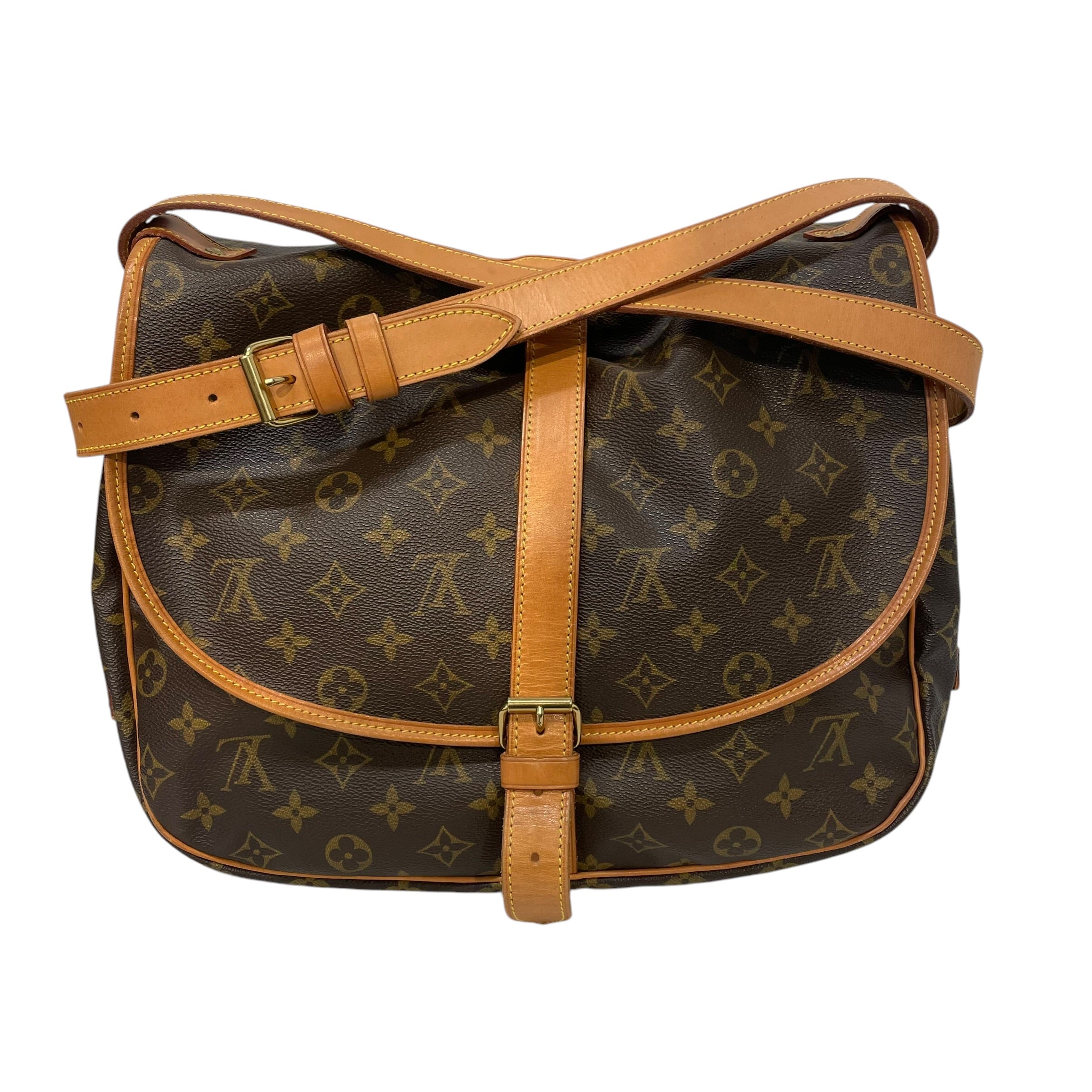 LOUIS VUITTON/Cross Body Bag/Monogram/Leather/BRW/Saumur 35 view 1