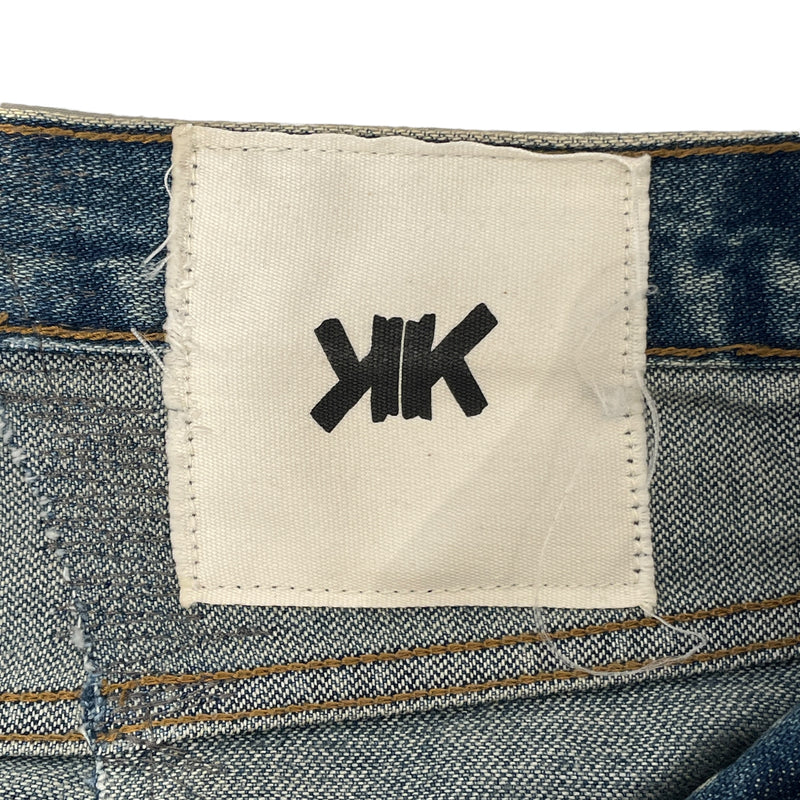 K-TWO STUDIOS/Straight Pants/XL/Cotton/IDG/WAXED DENIM