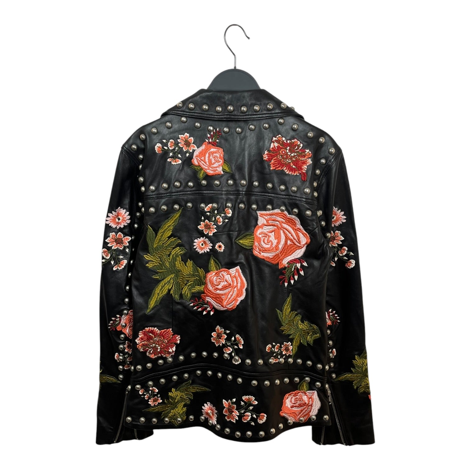 LPA/Leather Jkt/XS/Floral Pattern/Leather/BLK/STUDDED ROSE JKT view 2