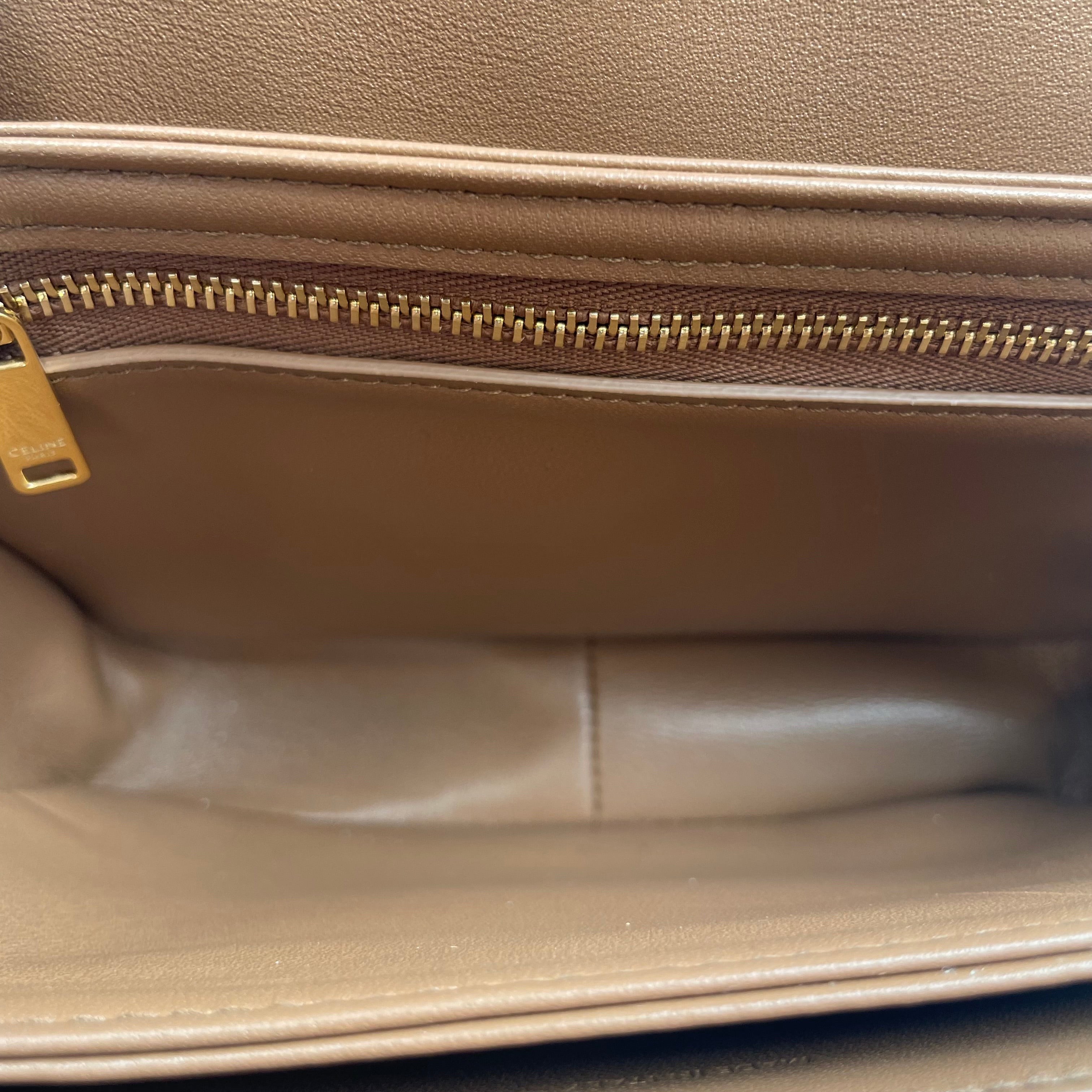 CELINE/Bag/Leather/BEG/TRIOMPHE HANDBAG view 3