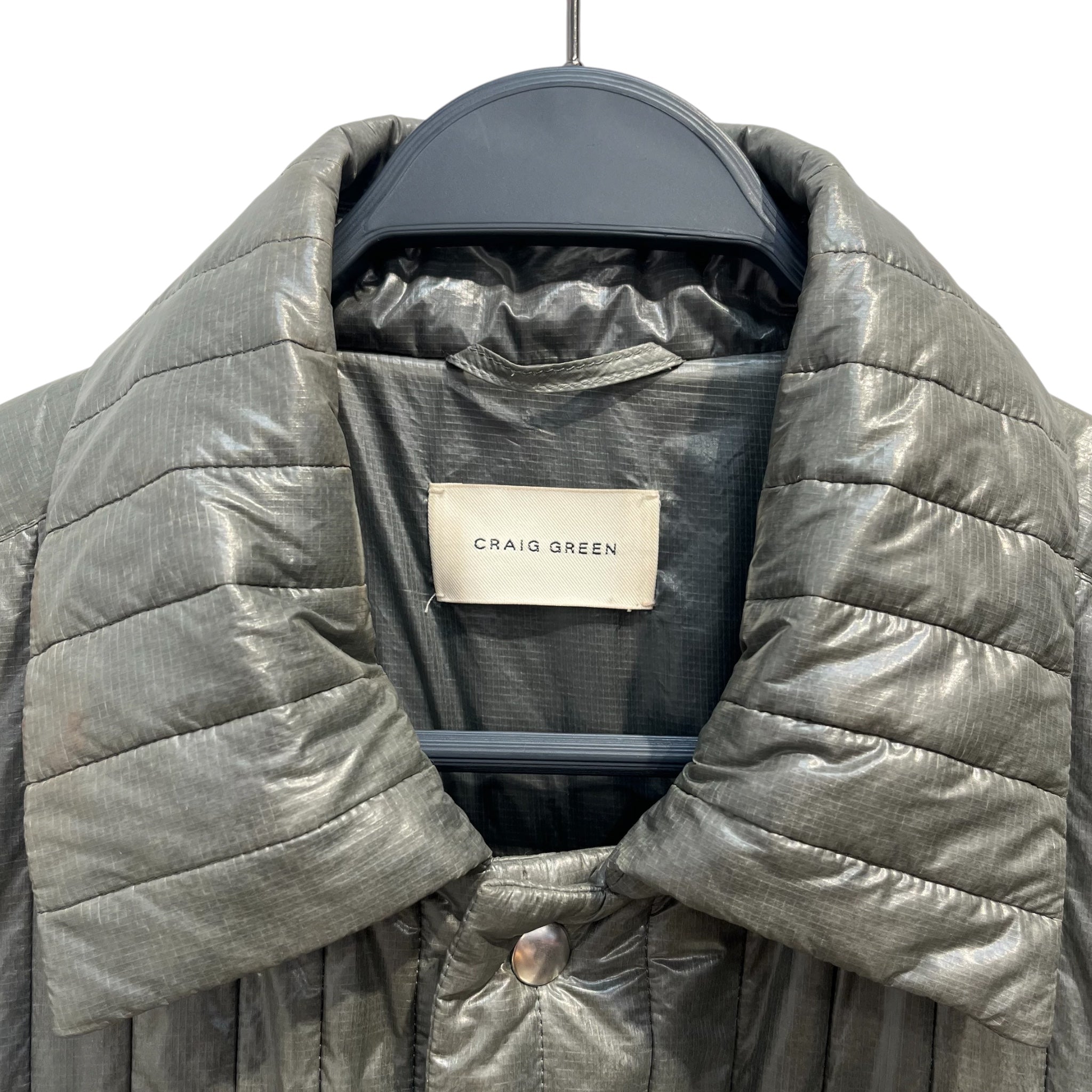 CRAIG GREEN/Puffer Jkt/L/Polyester/GRN/WAIST BELT view 2