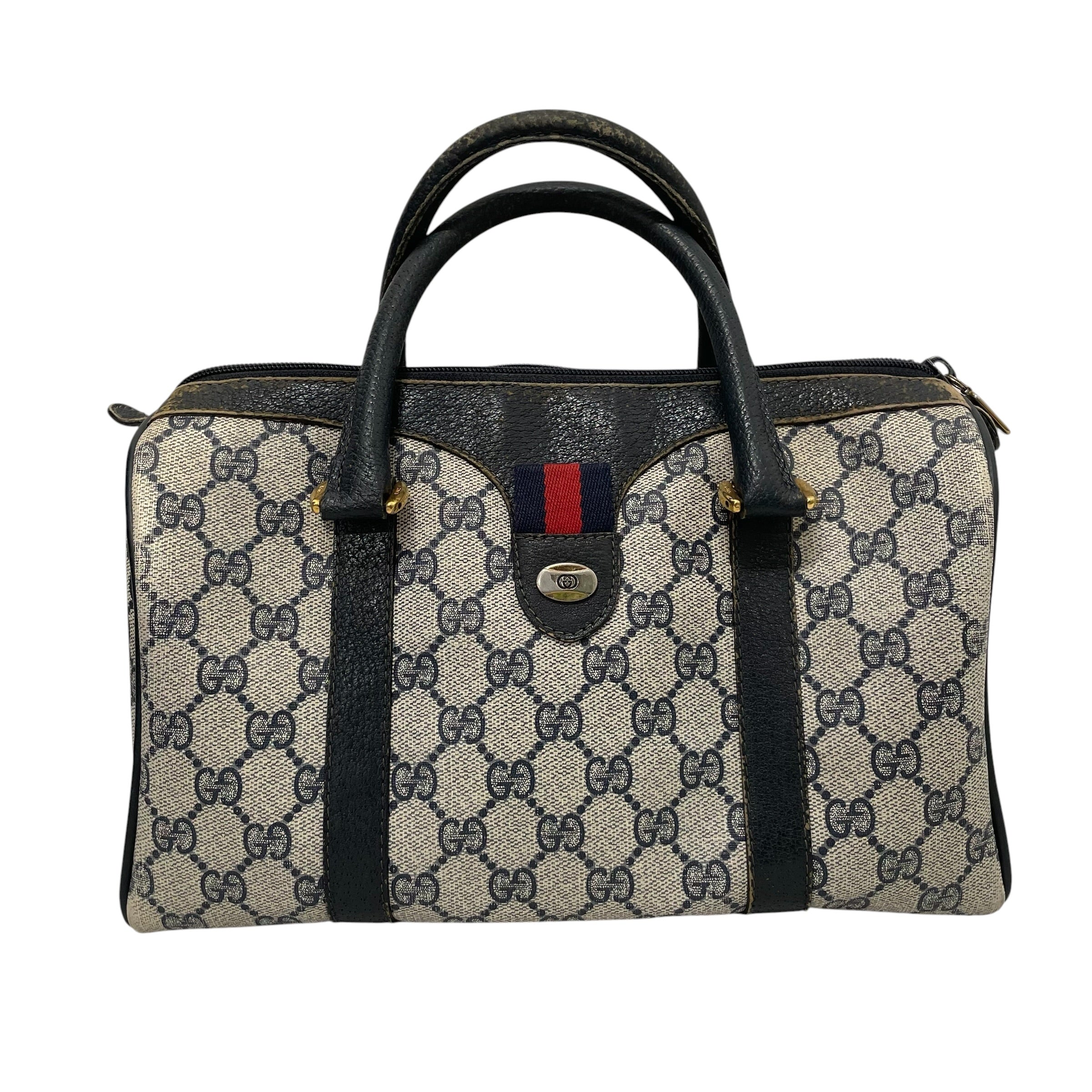 GUCCI/Hand Bag/Monogram/NVY/vintage supreme boston bag view 1