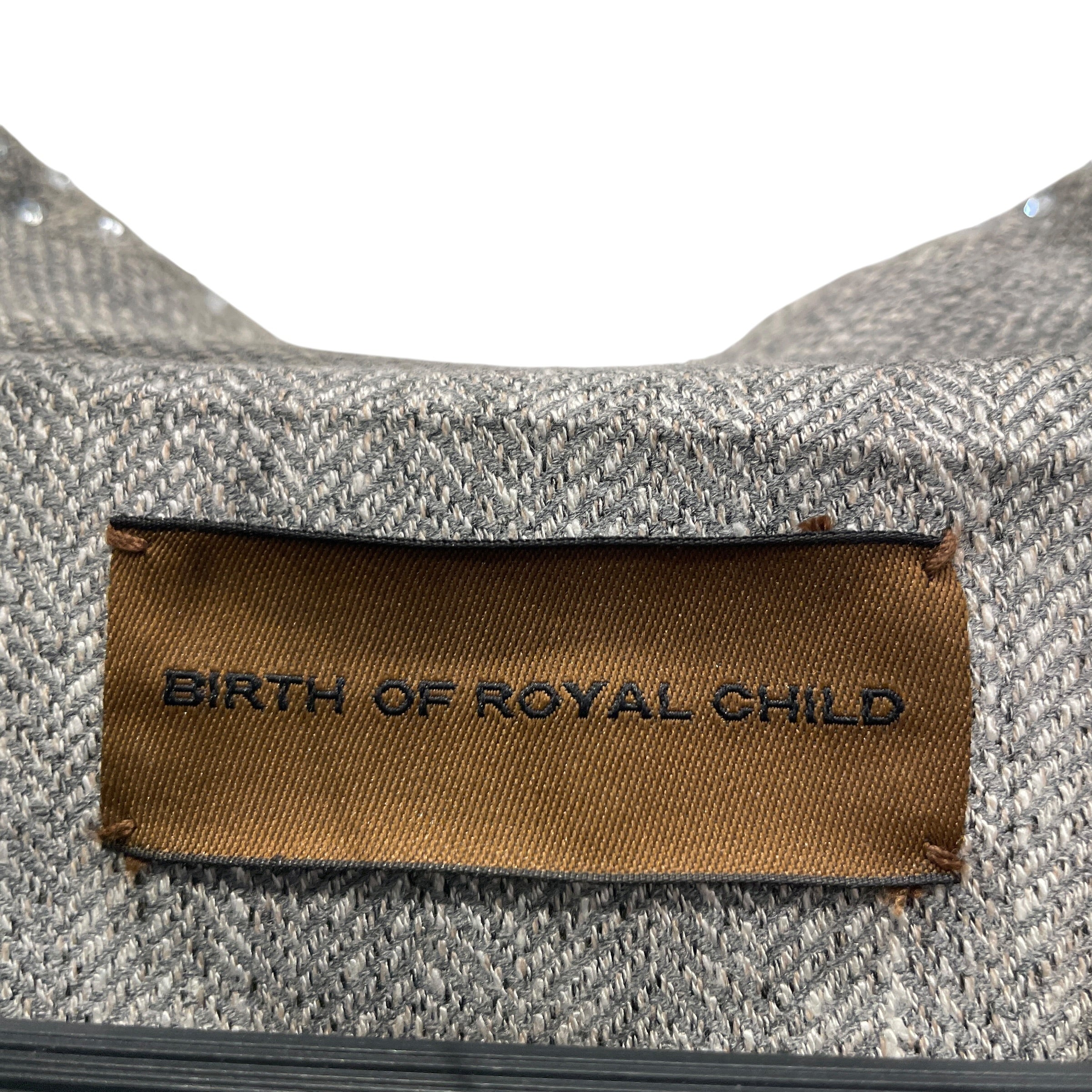 Birth Of Royal Child/Jacket/M/Rayon/GRY/TWEED RHINESTONE JACKET view 3
