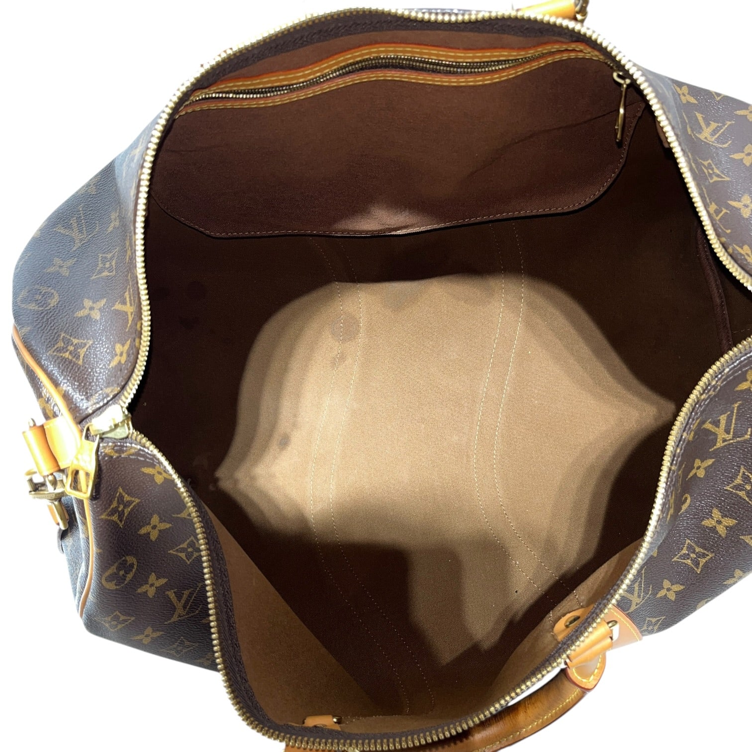 LOUIS VUITTON/Bag/Monogram/Leather/BRW/WAVY KEEPALL BANDOULIERE 50 view 4