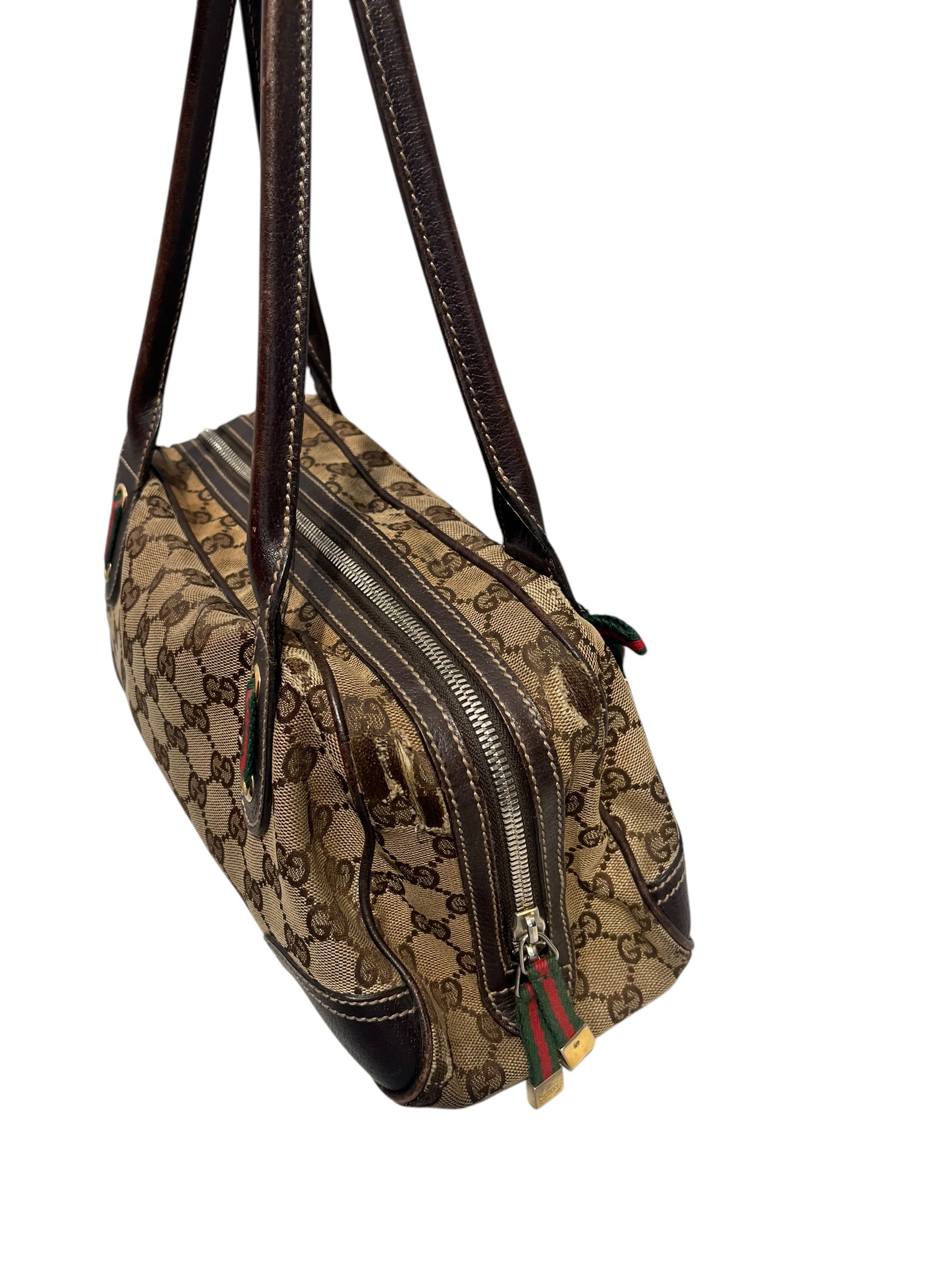 GUCCI/Hand Bag/Monogram/Cotton/BRW/gucci bow shoulder bag view 3