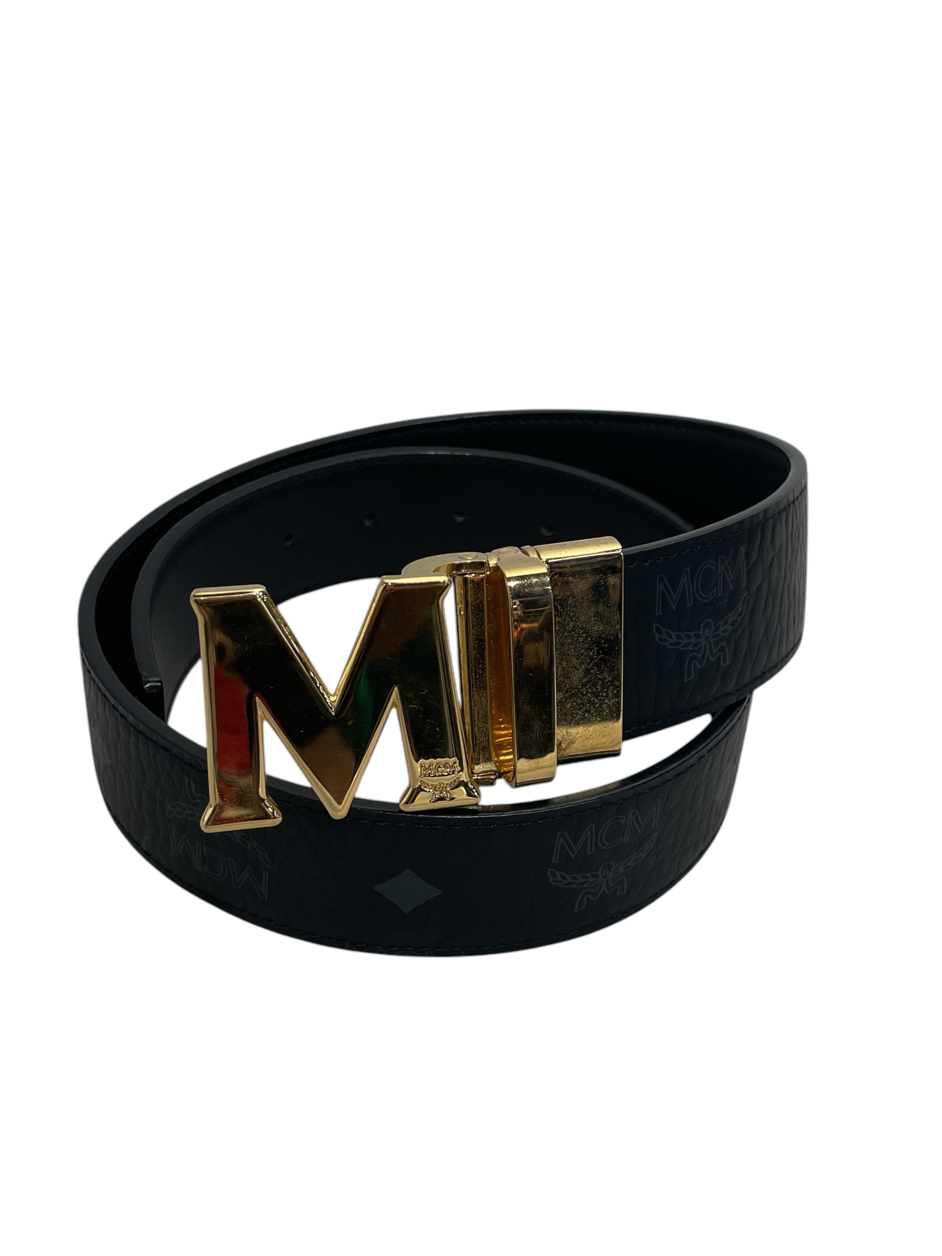 MCM/Belt/Monogram/Leather/BLK/Monogram M Belt view 1