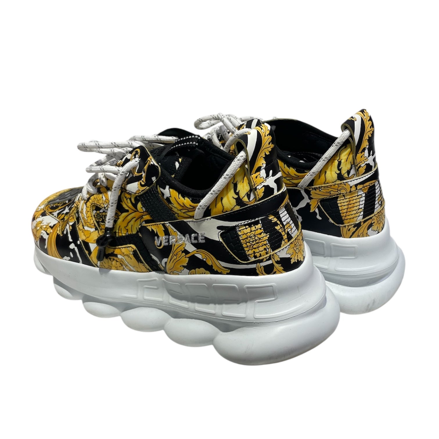 VERSACE/Low-Sneakers/EU 43/Floral Pattern/Leather/YEL/YELLOW/BLACK FLOWERS view 2