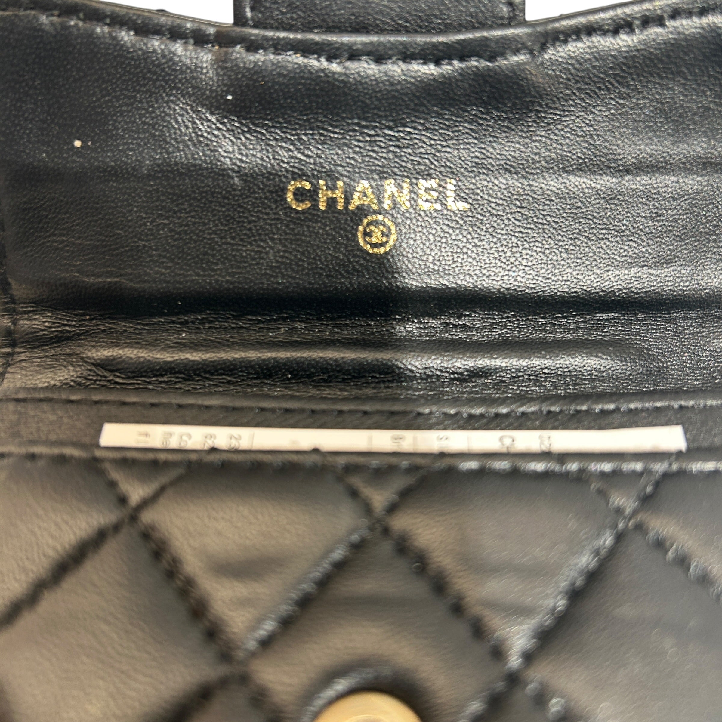CHANEL/Coin Wallet/Leather/BLK/L's/flap coin holder view 5