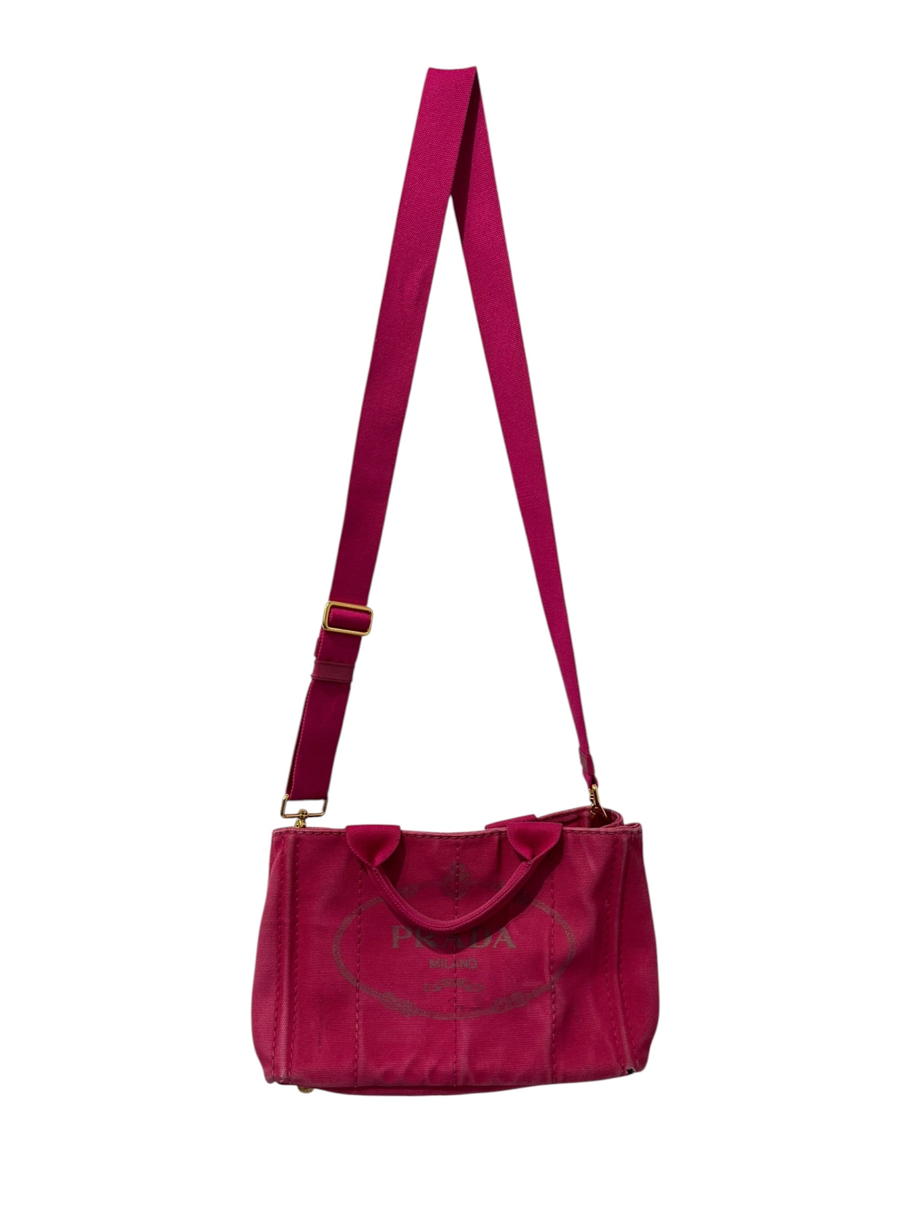 PRADA/Tote Bag/Cotton/PNK/CANAPA LOGO TOTE view 1