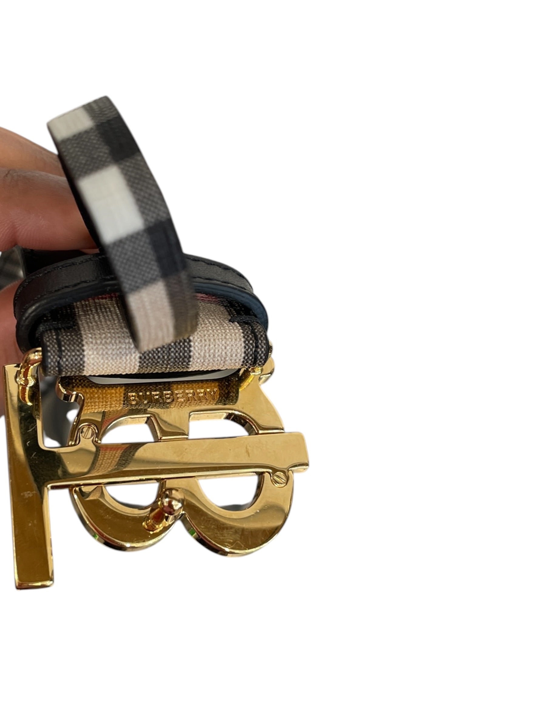 BURBERRY/Belt/Monogram/Leather/BRW/L's/GOLD TB LOGO view 4