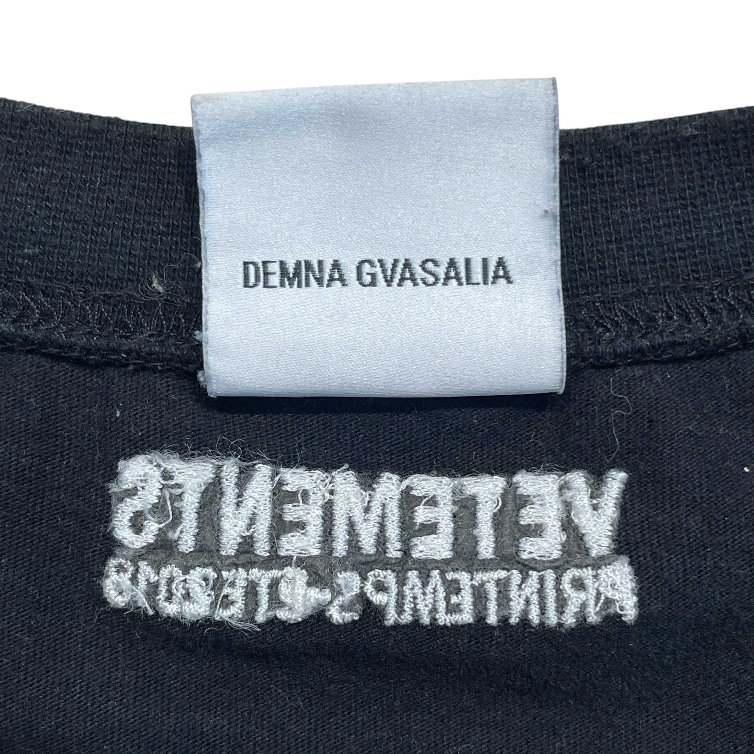 VETEMENTS/T-Shirt/XS/Cotton/BLK/Haute Couture French Flag Tee view 3