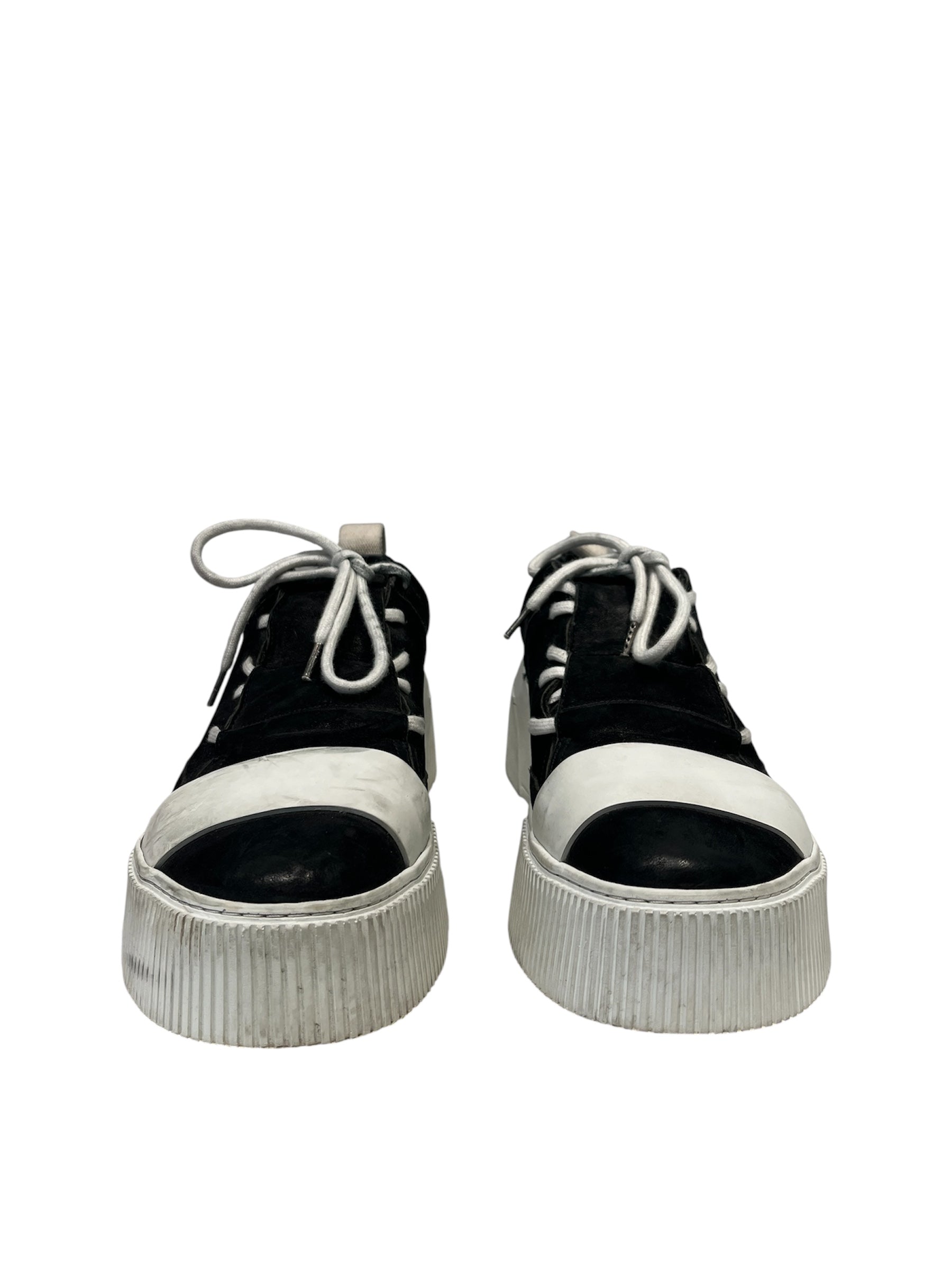 Boris Bidjan Saberi/Low-Sneakers/EU 44/Leather/BLK/LEATHER LOW TRAINERS view 3