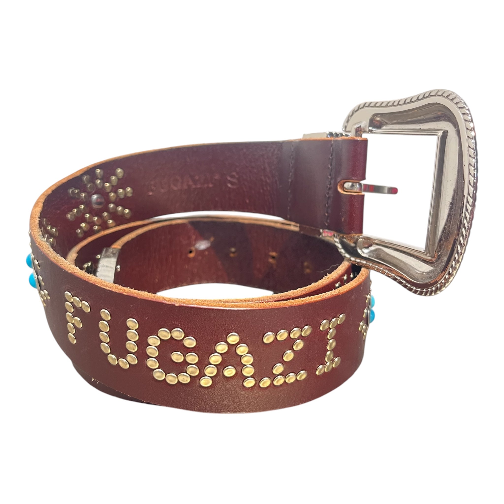 FUGAZI/Belt/Leather/BRW/BROWN STUDDED LEATHER BELT view 2