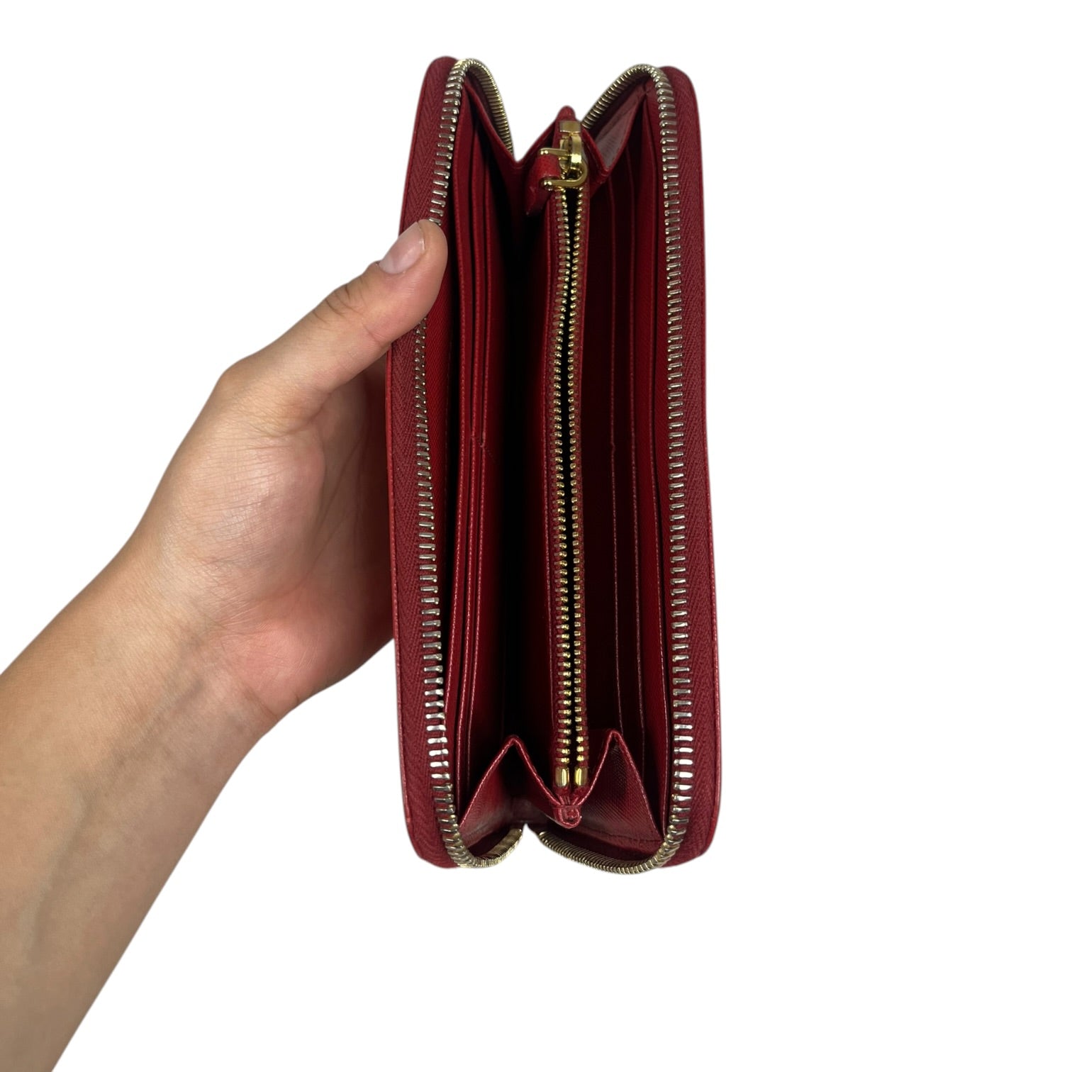 PRADA/Long Wallet/Leather/RED/L's/ view 3