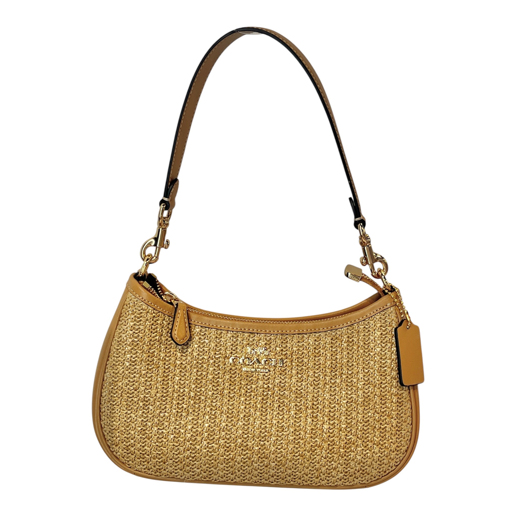 COACH/Bag/BEG/TERI SHOULDER BAG WOVEN STRAW