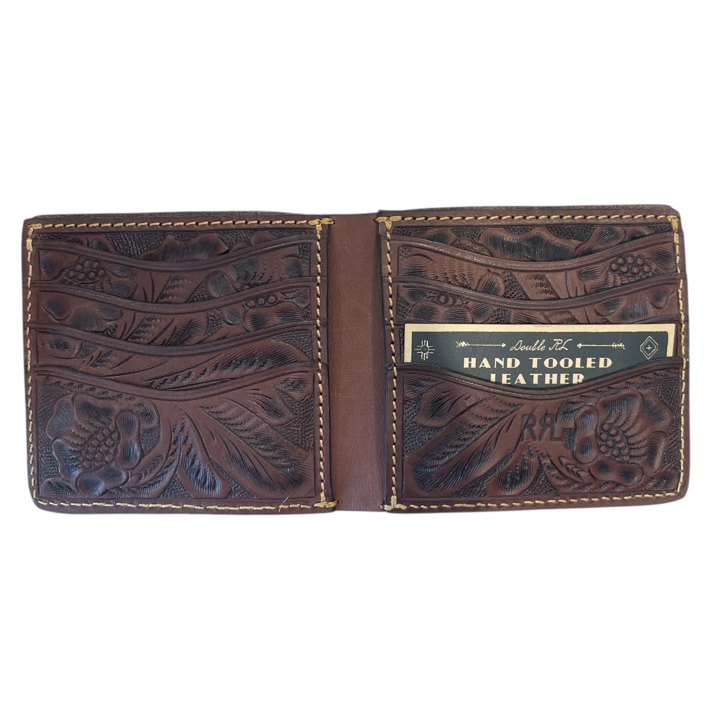 RALPH LAUREN/Trifold Wallet/Leather/BRW/M's/LEATHER TRIFOLD WALLET W/CHAIN view 4