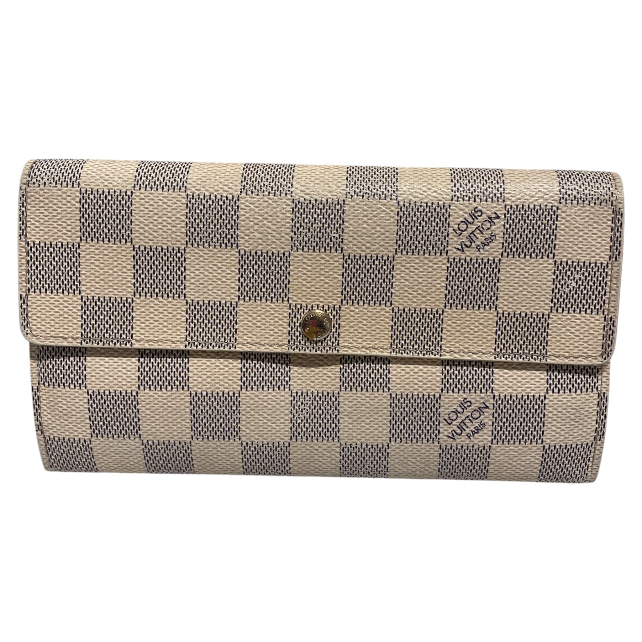 LOUIS VUITTON/Long Wallet/Hombre Check/Leather/WHT/DAMIER WHITE SARAH LONG view 1