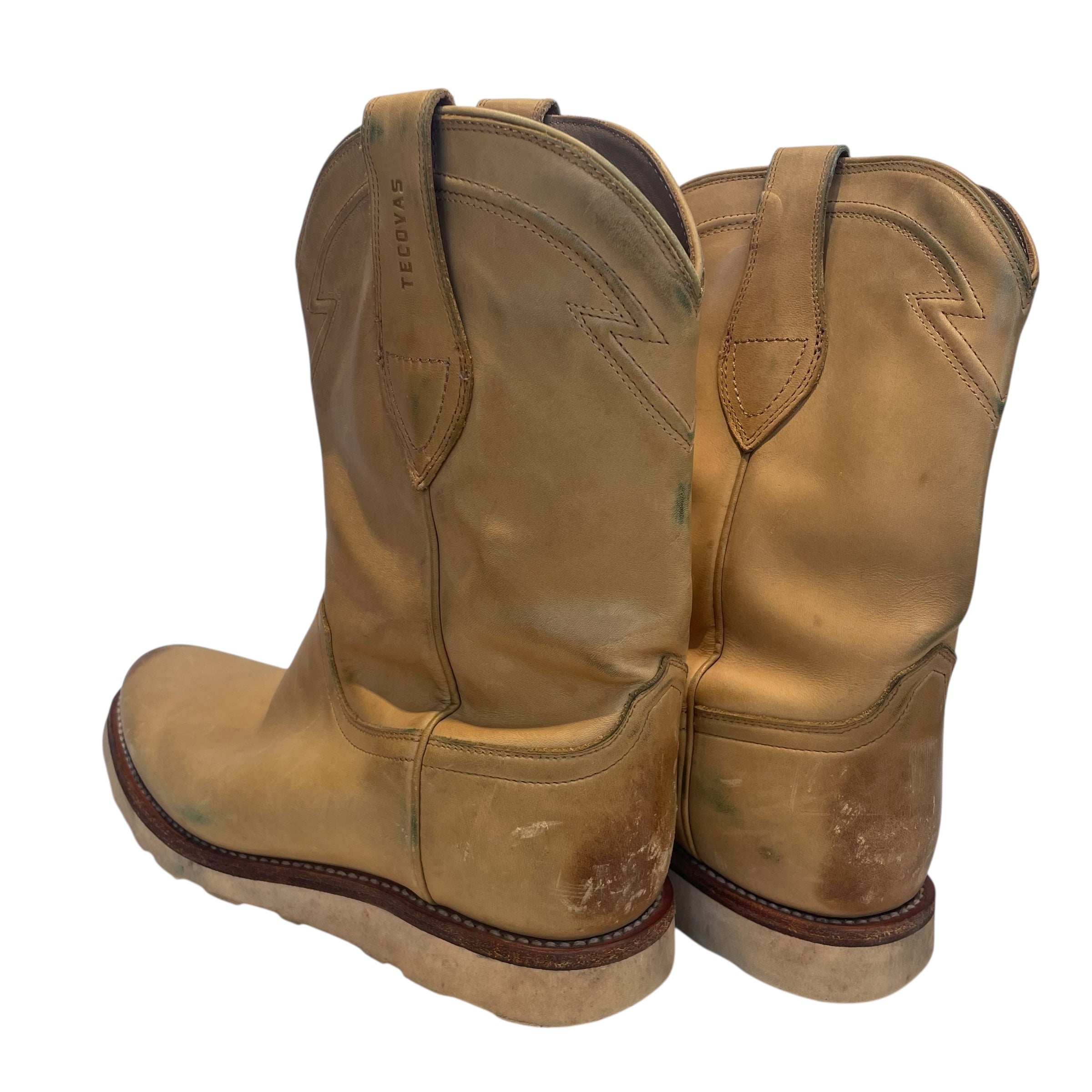 TECOVAS/Cowboy Boots/US 11.5/Leather/BRW/8 Hole/brwn boots view 2