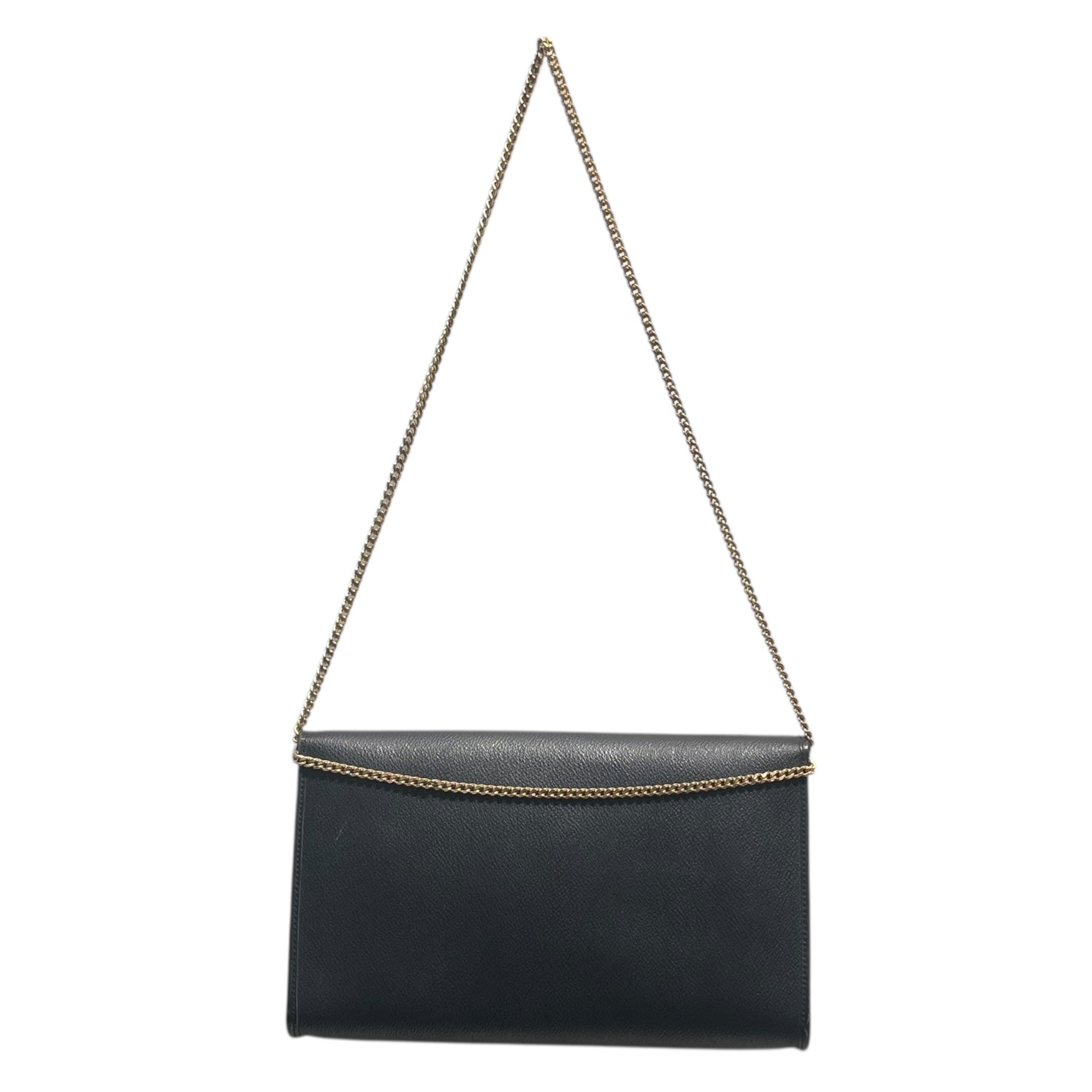 Christian Dior/Bag/Leather/BLK/GOLD CHAIN view 2