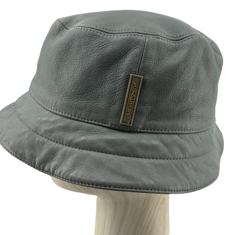 LOUIS VUITTON/CUP/BucketHat/M/Gray/Leather/