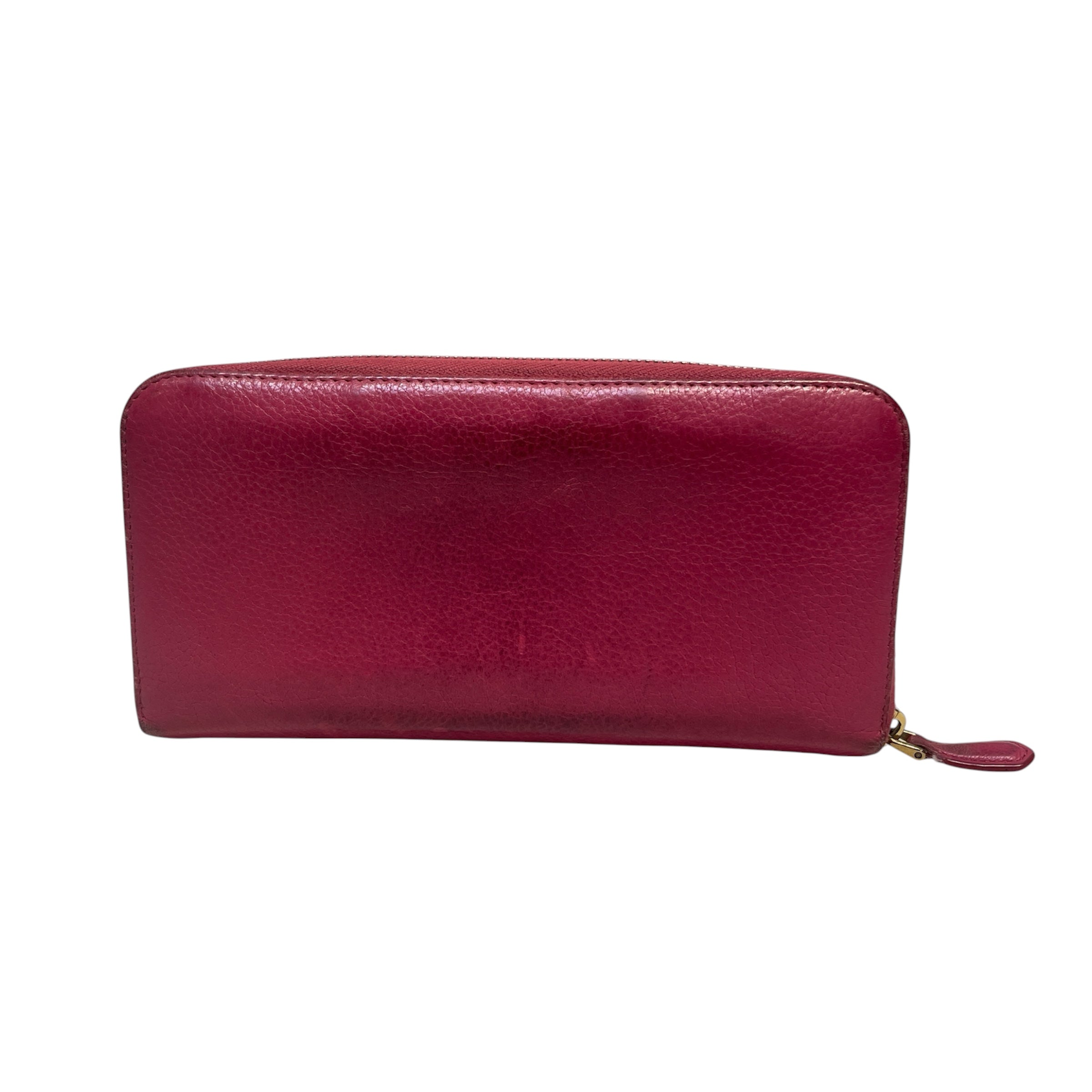 PRADA/Wallet/Leather/PNK/L's/SAFFIANO BOW CONTINENTAL view 2