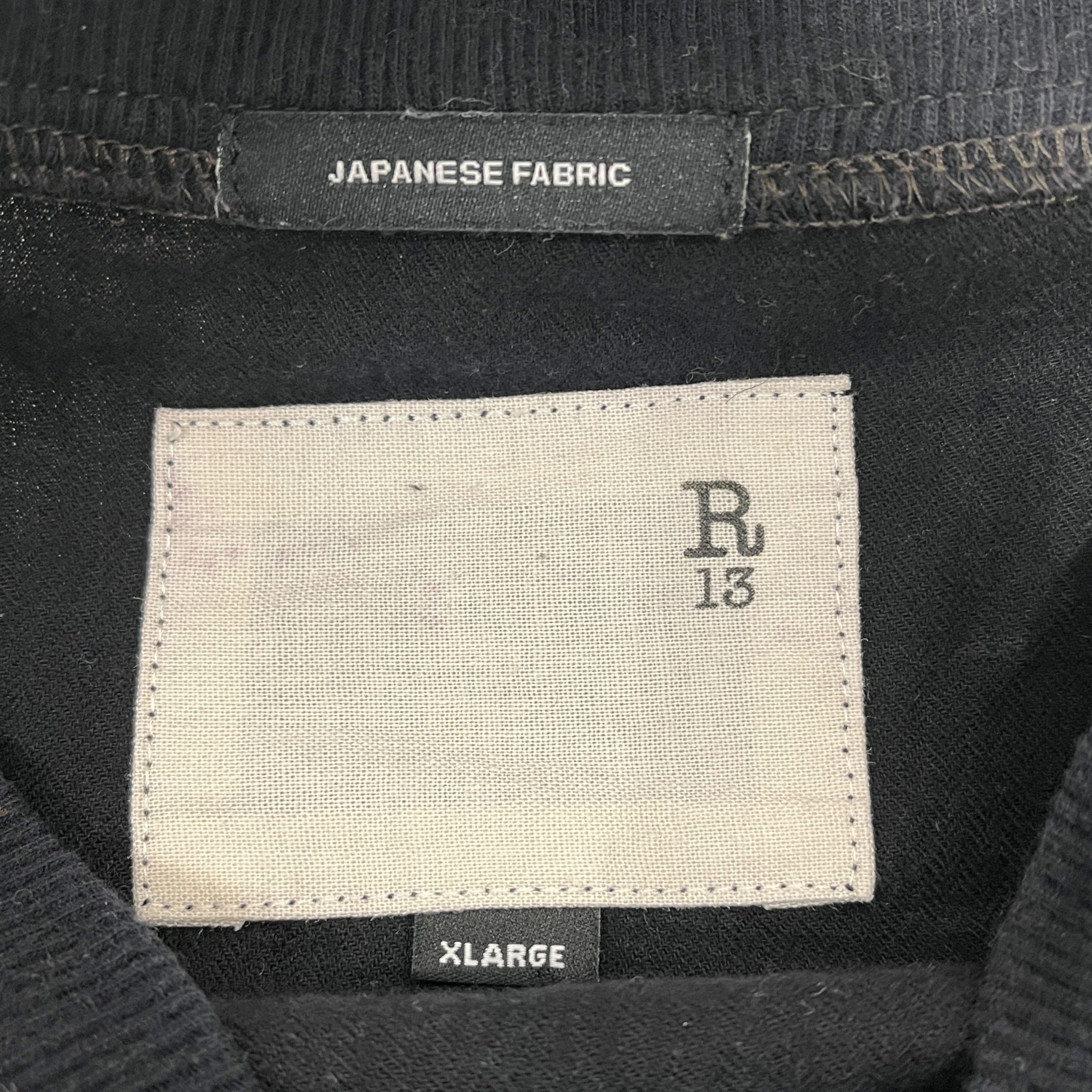 R13/Flight Jkt/XL/Cotton/BLK/JAPANESE FABRIC/SILVER HARDWAR view 3