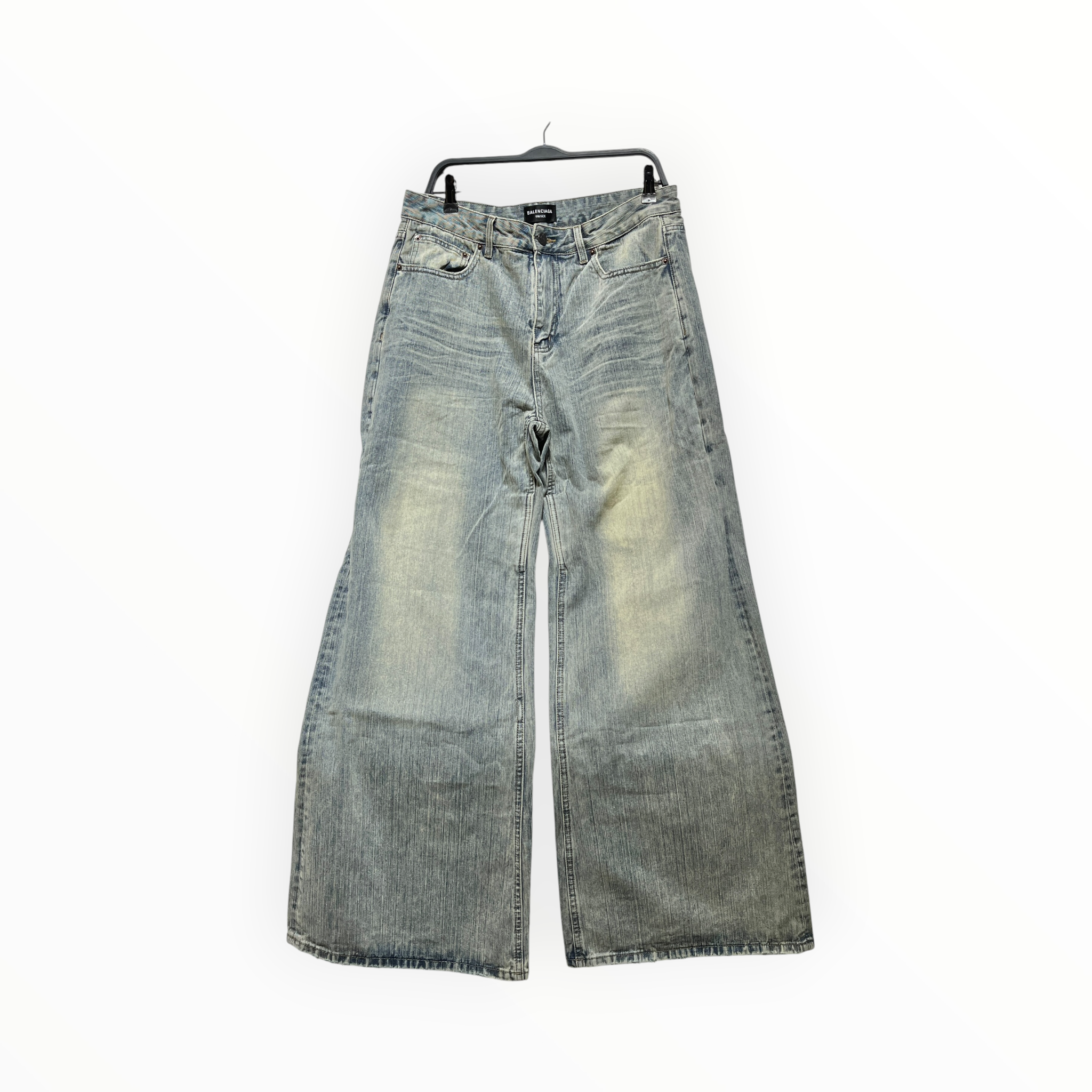 BALENCIAGA/Bootcut Pants/L/Denim/BLU/Light Wash Denim Flare view 1