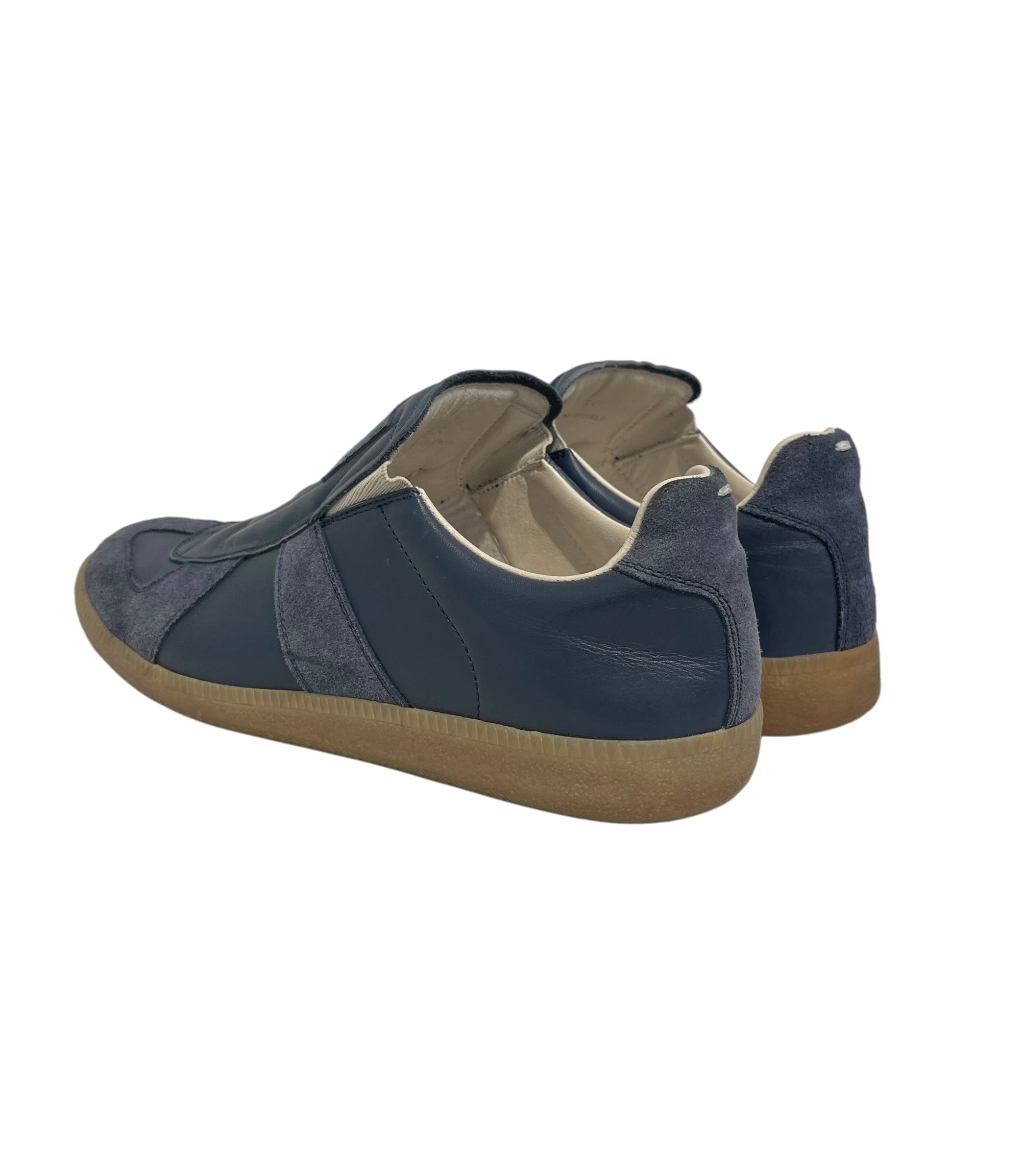Maison Margiela/Low-Sneakers/EU 41.5/Leather/NVY/Slip on Replicas view 2