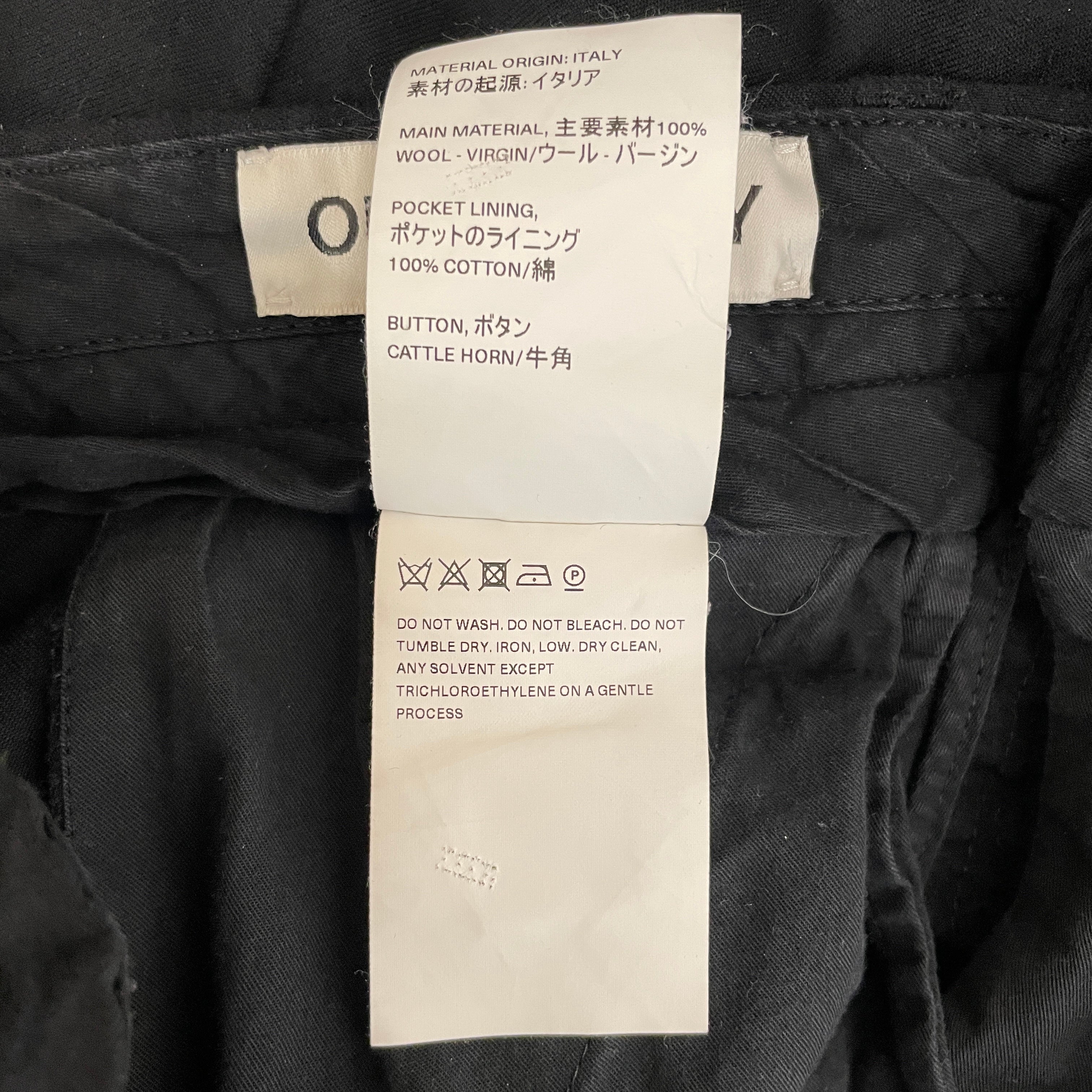OUR LEGACY/Straight Pants/44/Cotton/BLK/ view 5