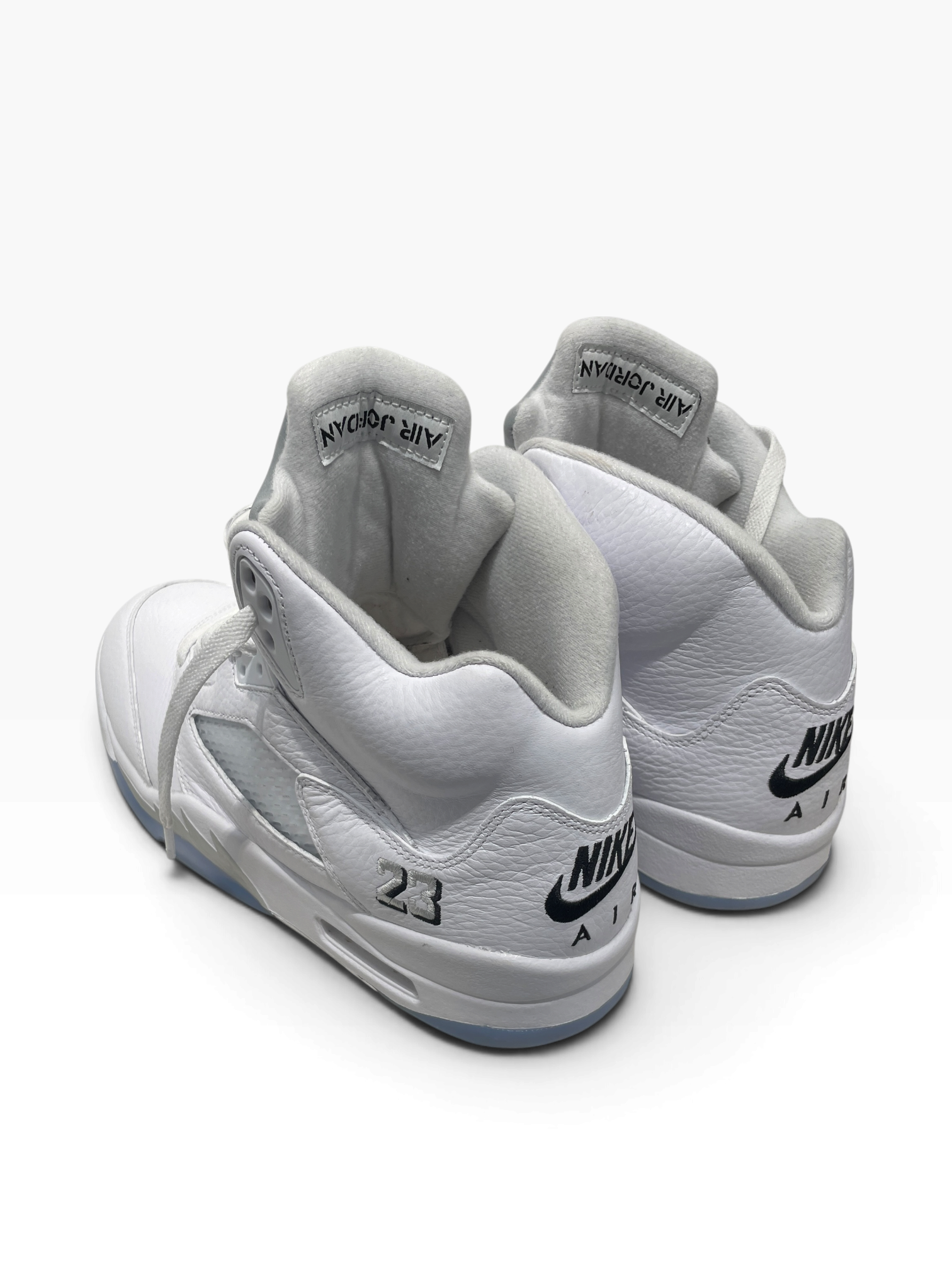 NIKE/Hi-Sneakers/US 10.5/Leather/WHT/WHITE METALLIC view 2