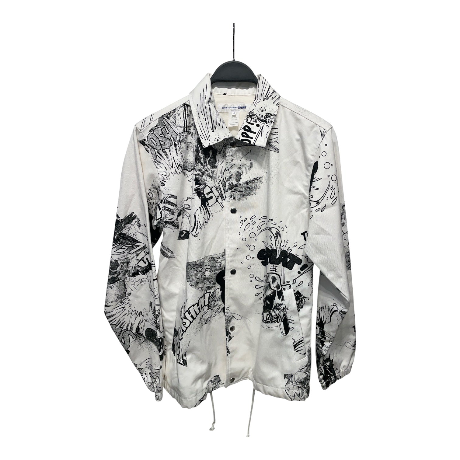 COMME des GARCONS/Jacket/M/Cotton/WHT/Graphic/X CHRISTIAN MARCLAY view 1