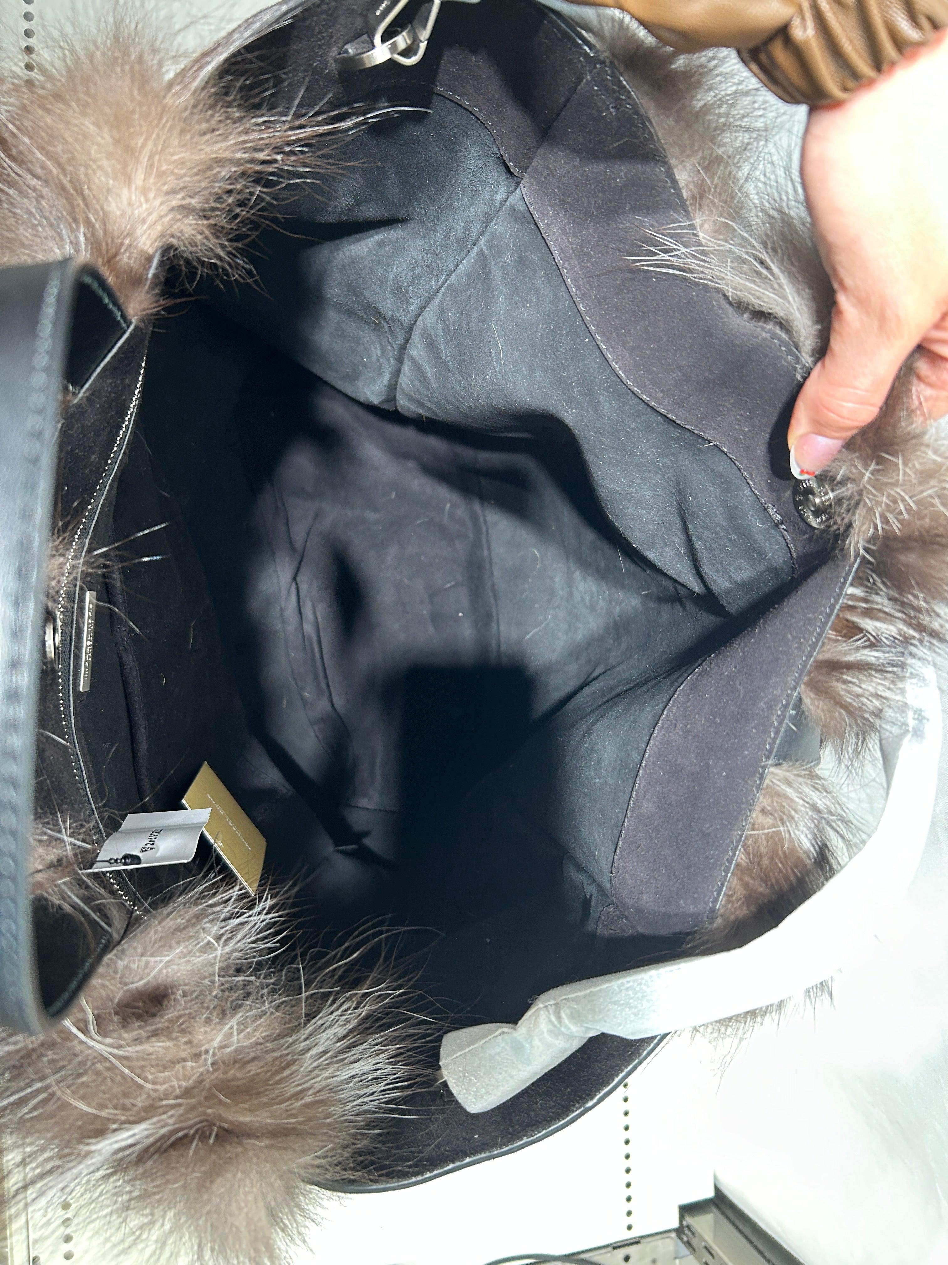 MICHAEL KORS/Tote Bag/Fur/BRW/dark brown fur view 4