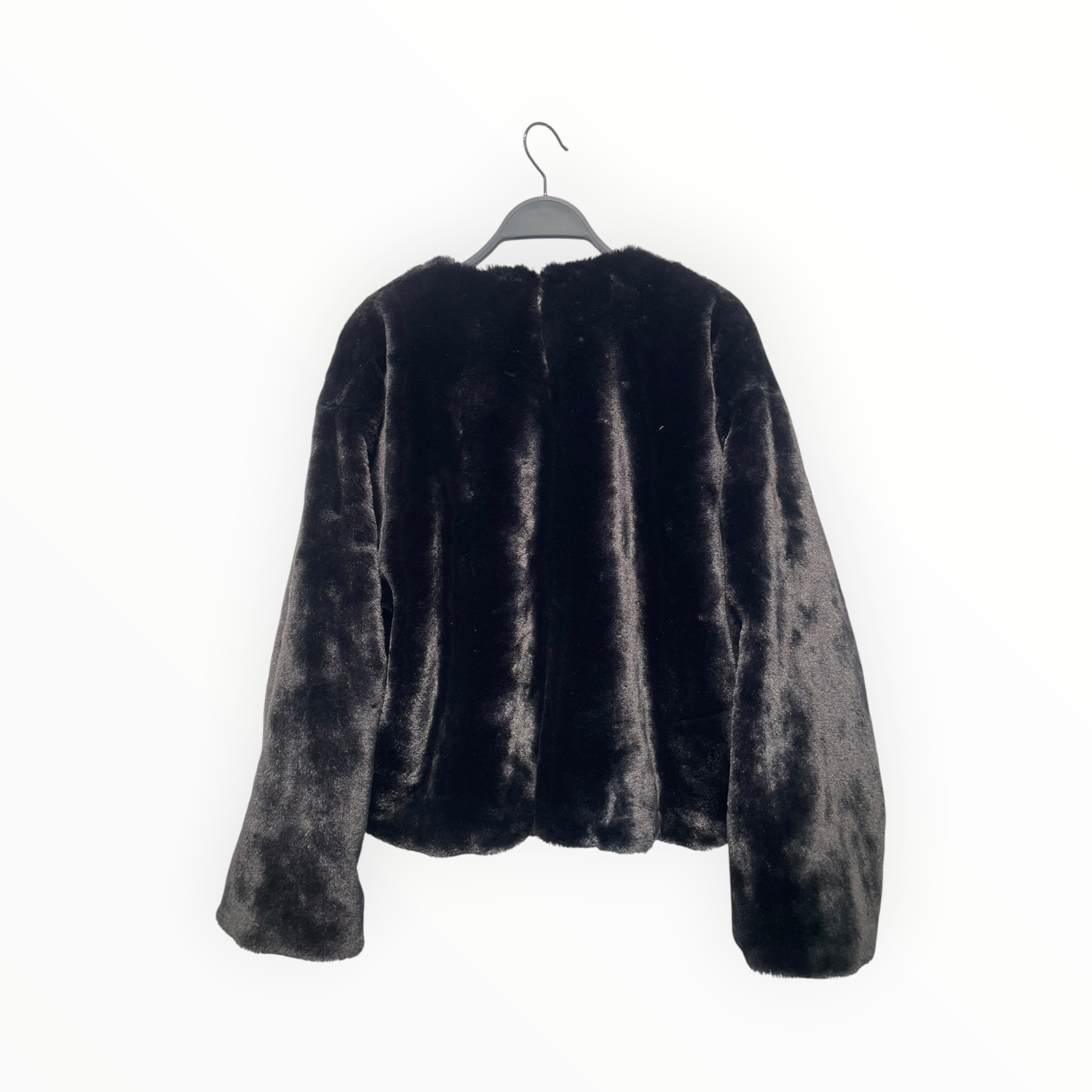 DRIES VAN NOTEN/Blouse/36/Polyester/BLK/FAUX FUR TOP view 1