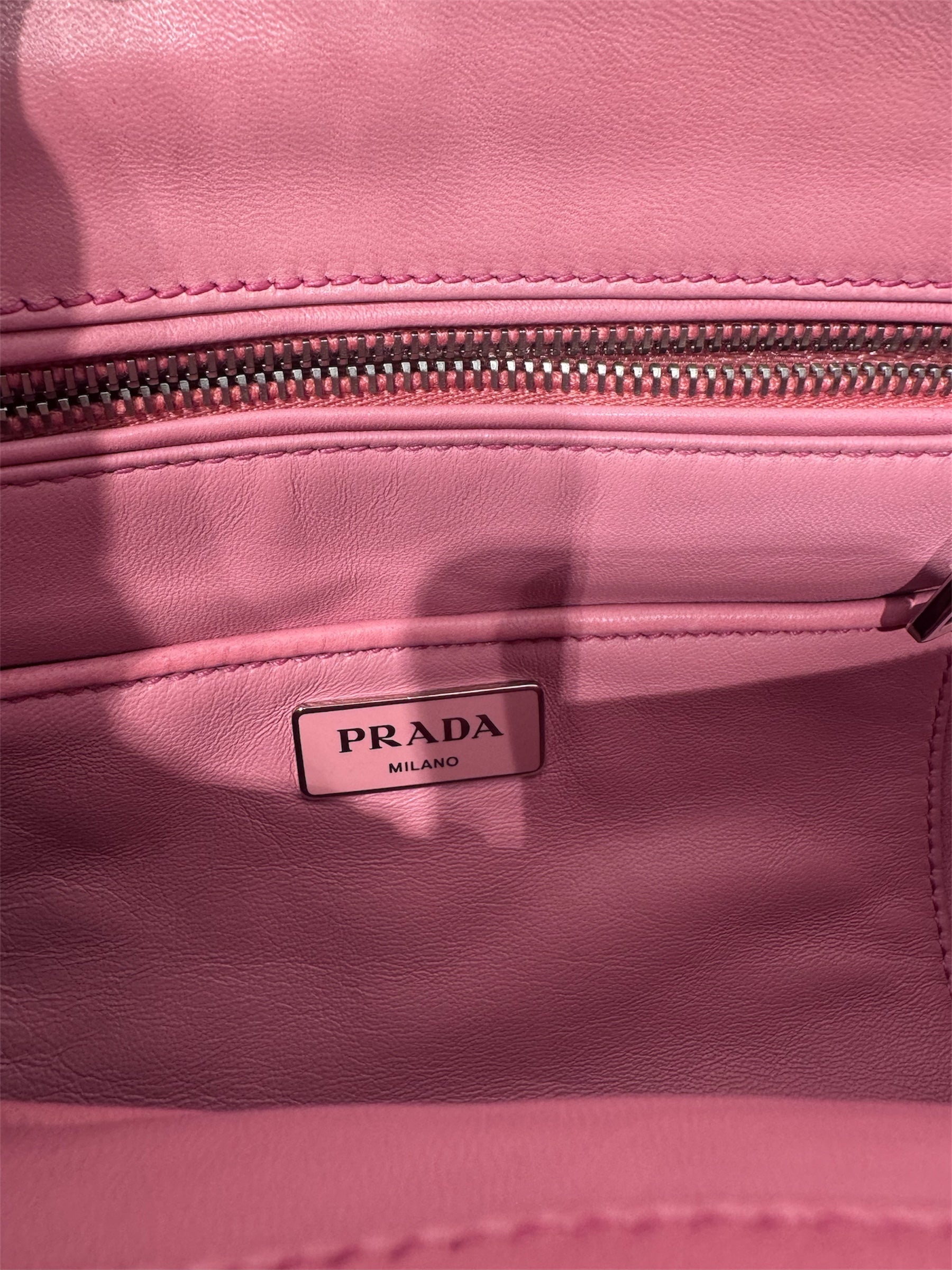 PRADA/Bag/Leather/PNK/Nappa Gaufre Ruched view 5