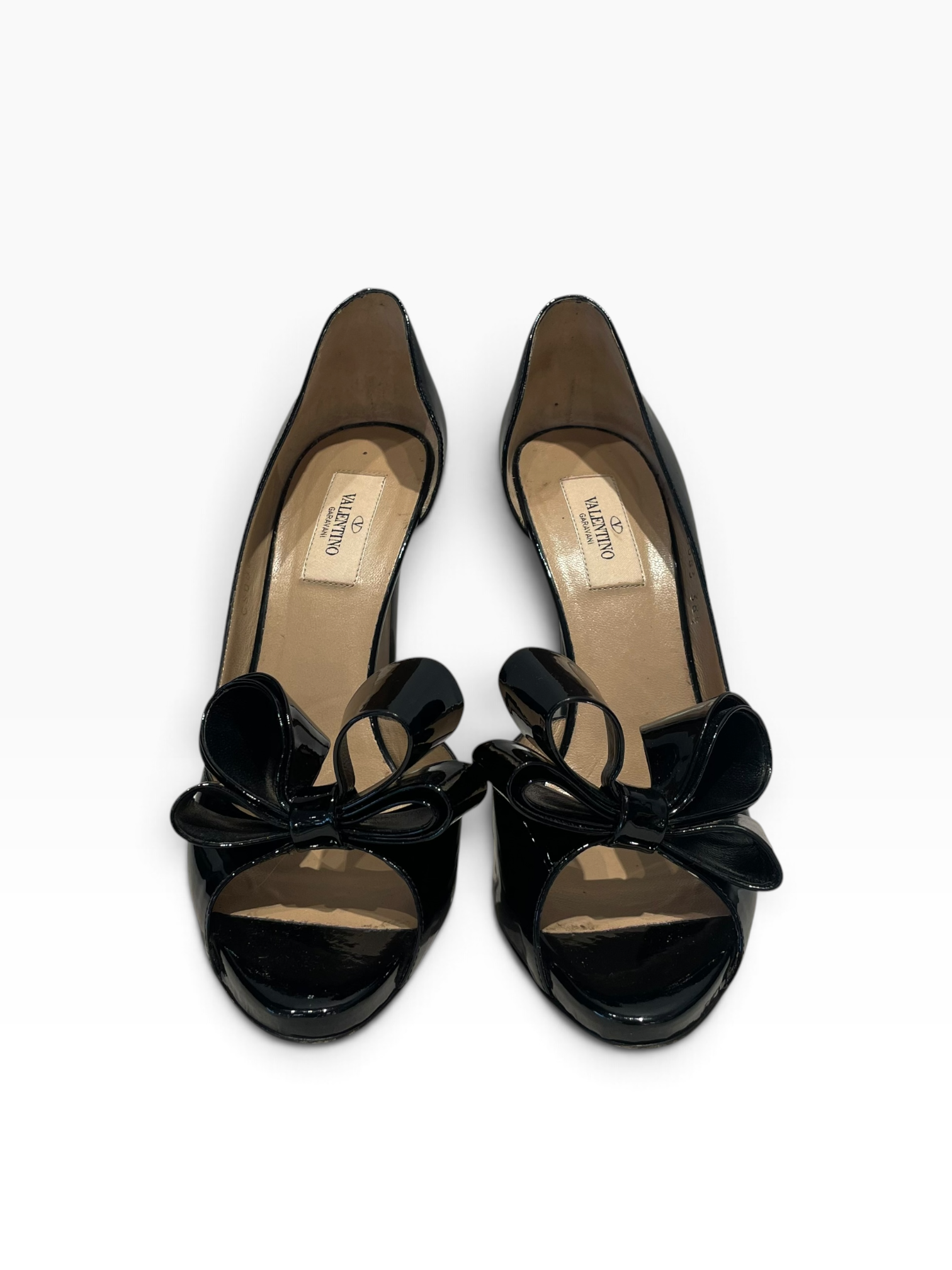 VALENTINO/Heels/EU 38.5/Faux Leather/BLK/Patent Leather Bow Pumps view 3