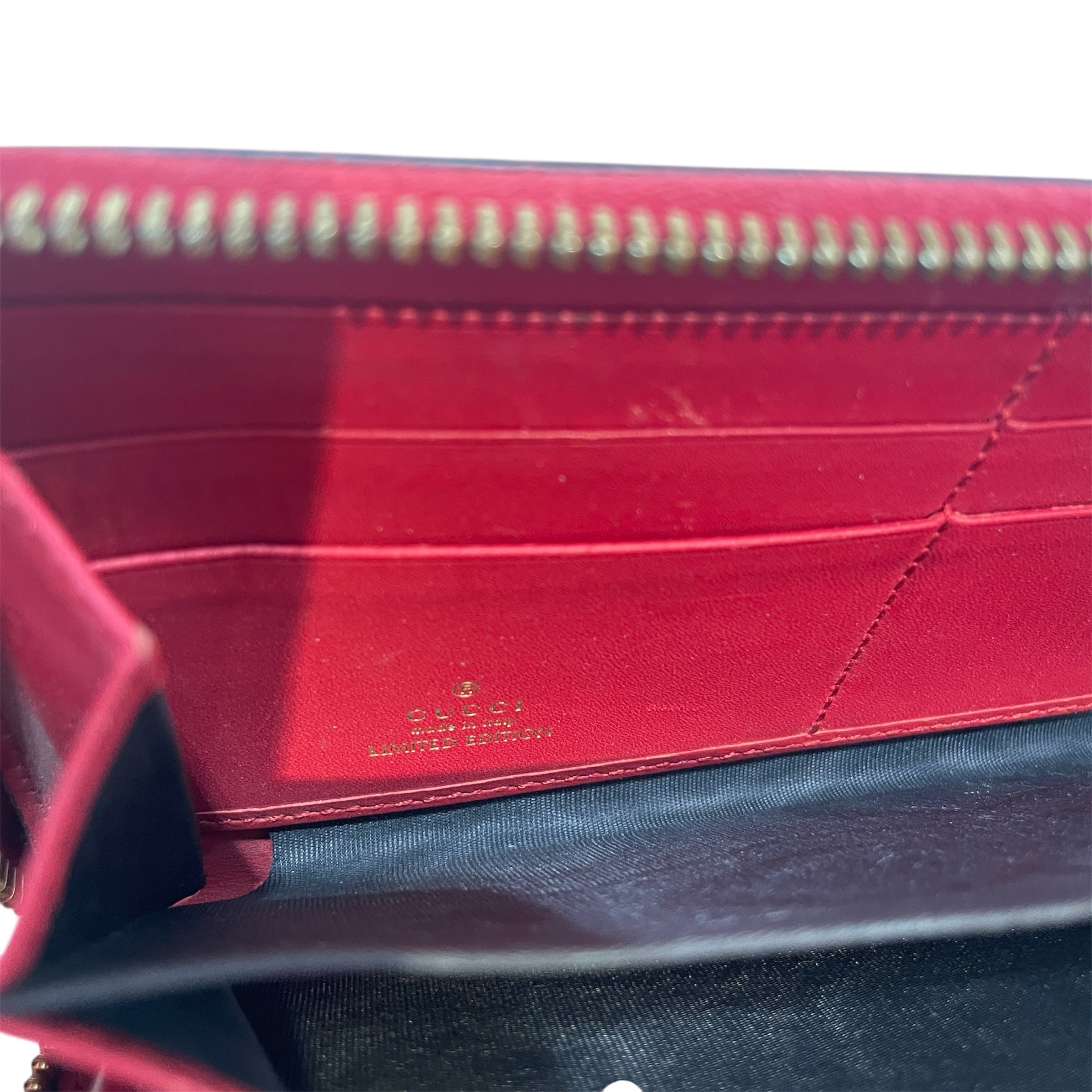 GUCCI/Long Wallet/Monogram/Leather/BRW/GG Supreme Snake Heart view 6