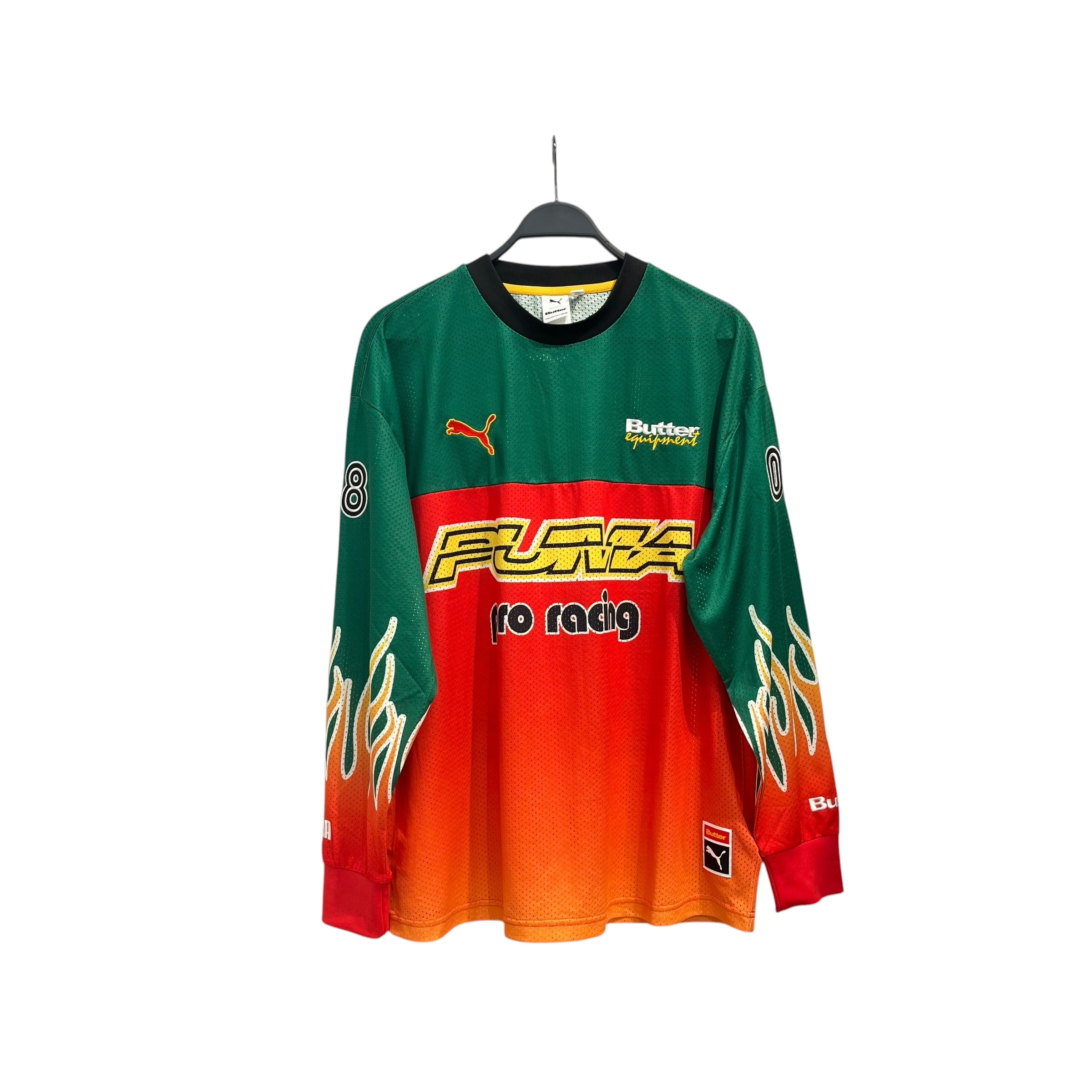 BUTTER GOODS/PUMA/LS Shirt/M/Polyester/GRN/RACING JERSEY view 1