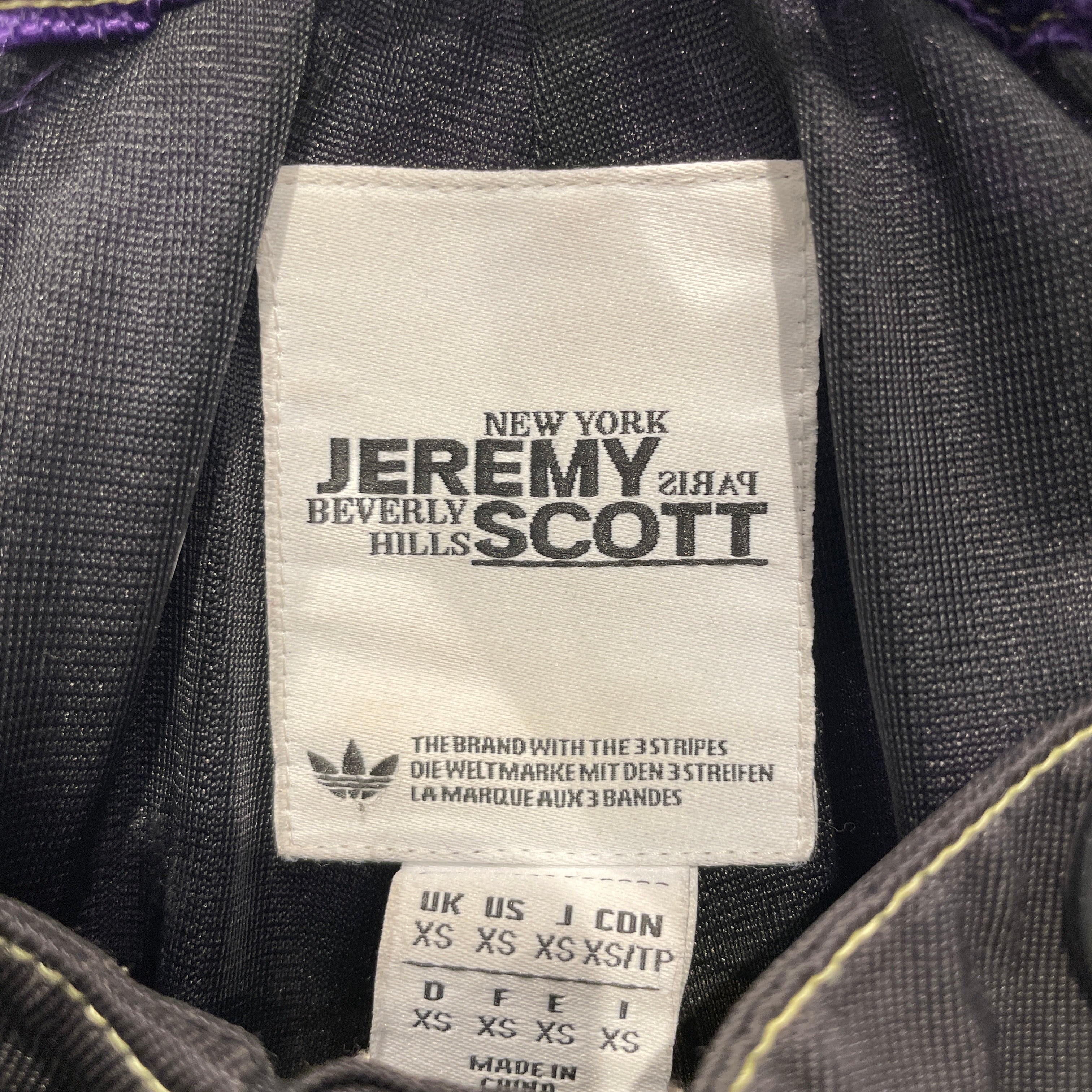 adidas/JEREMY SCOTT/Pants/XS/Cotton/BLK/All Over Print/YEL GRN PATCHES ALL OVER view 3