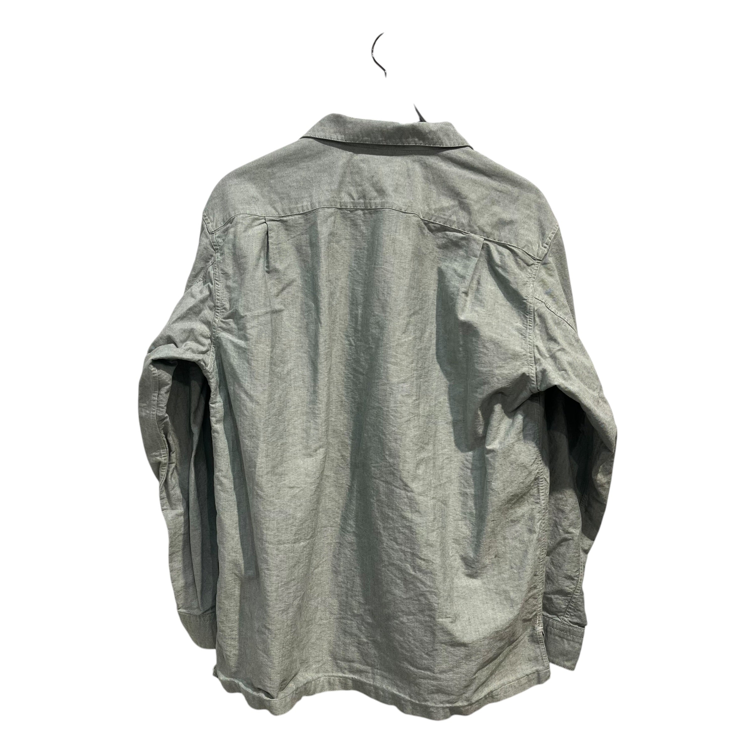GENERALRESEARCH/LS Shirt/L/Cotton/GRN/183 CURVE POCKETS CLEAR BUTTON view 2