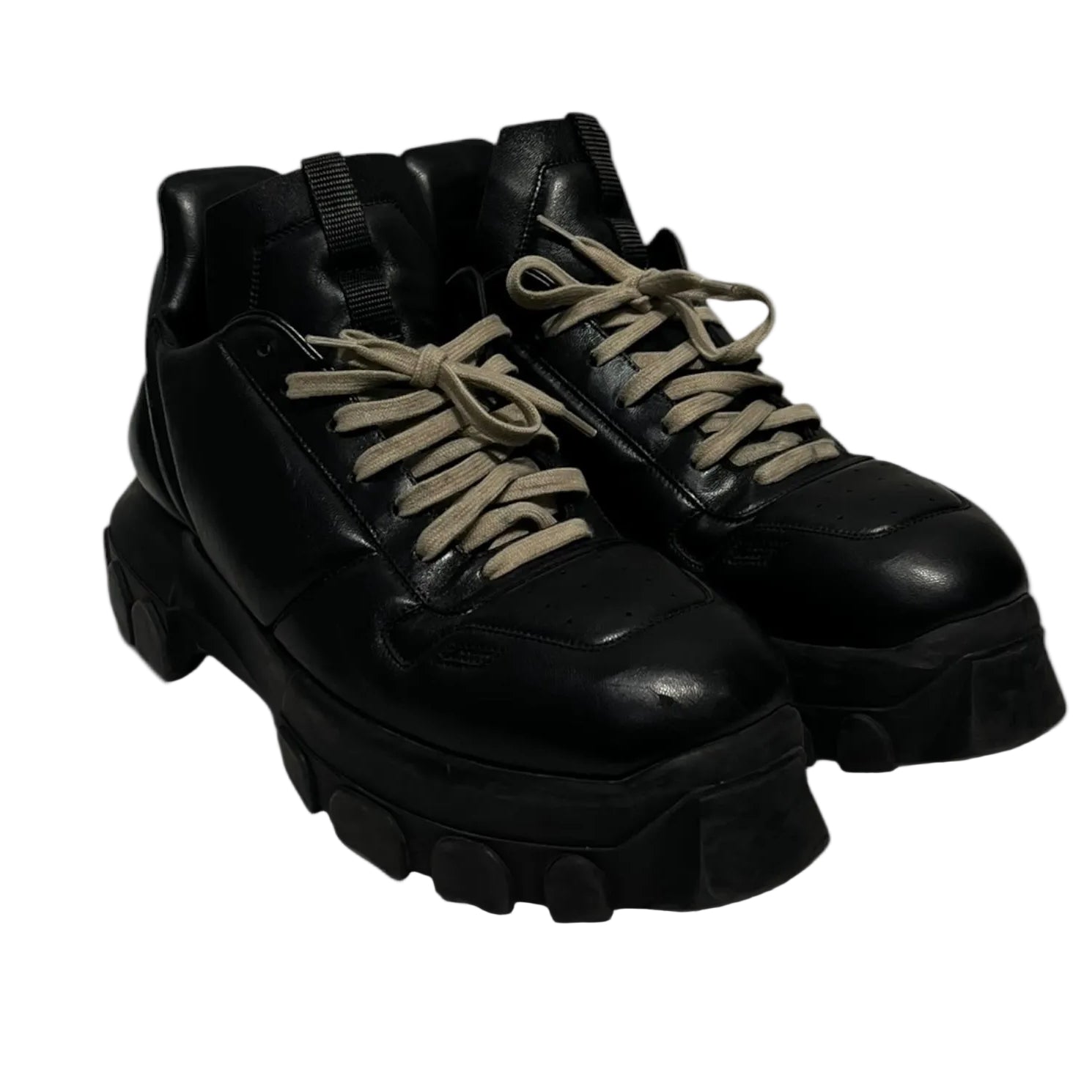 Rick Owens/Low-Sneakers/EU 44/Leather/BLK/Maximal Tractor view 1