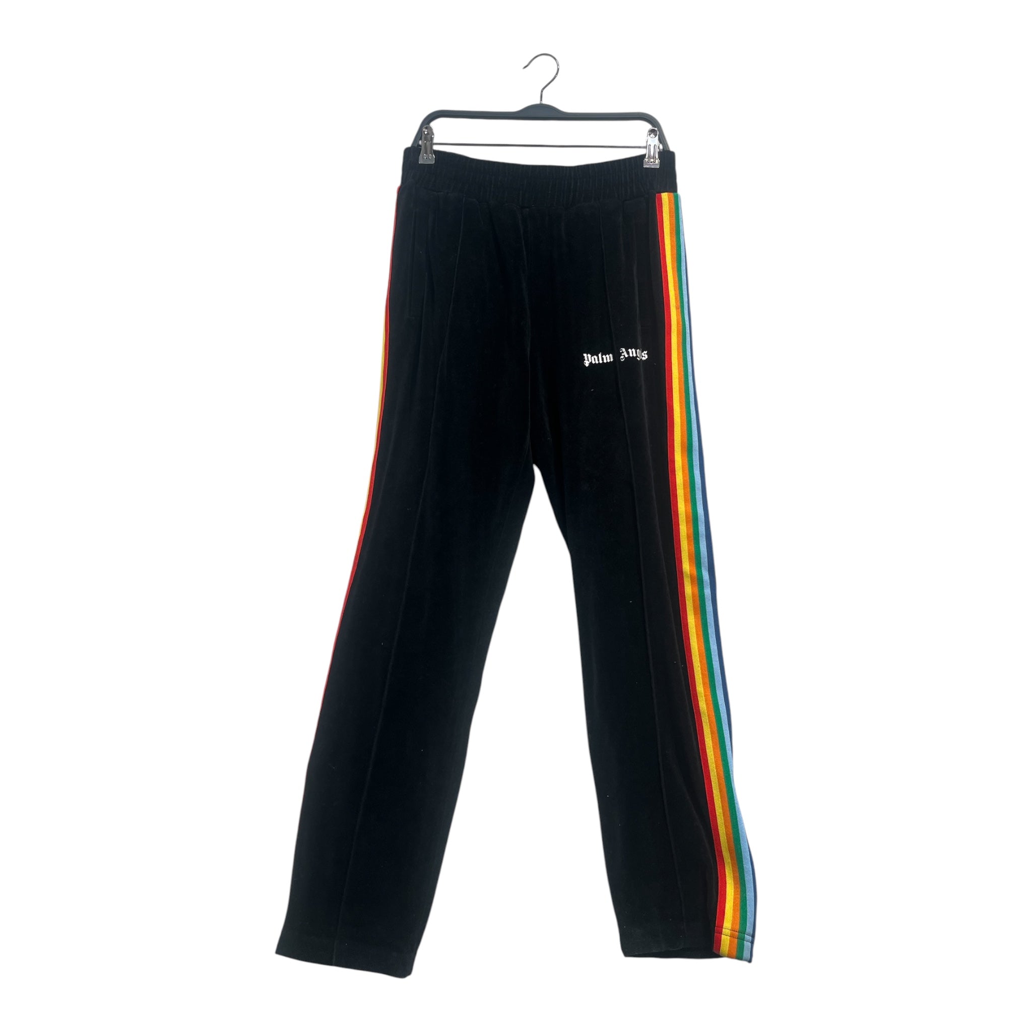 Palm Angels/Pants/XL/Cotton/BLK/TRACK PANTS-RAINBOW STRIPE view 1