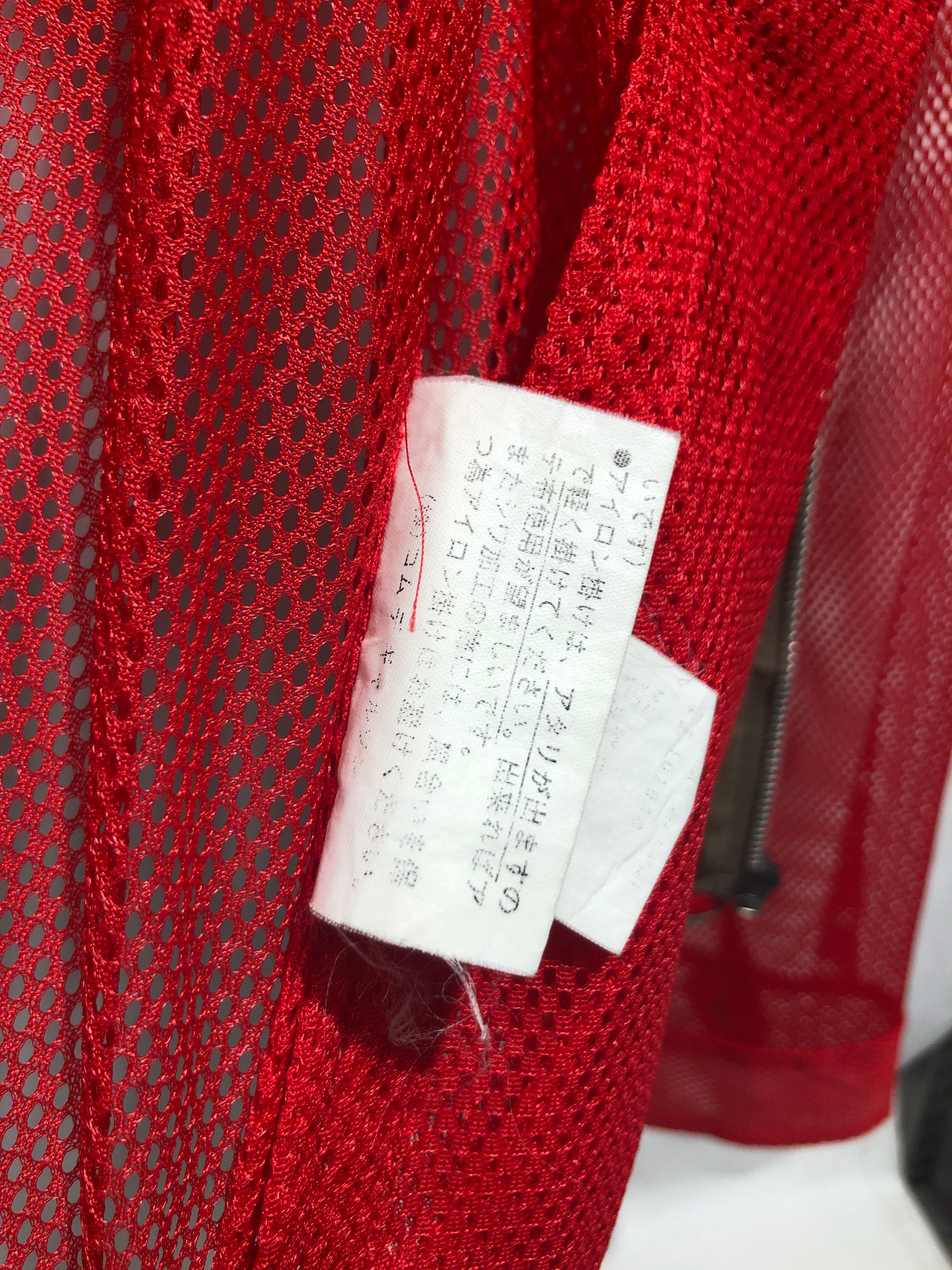 COMME des GARCONS HOMME PLUS/LS Shirt/M/RED/mesh full-zip shirt view 4