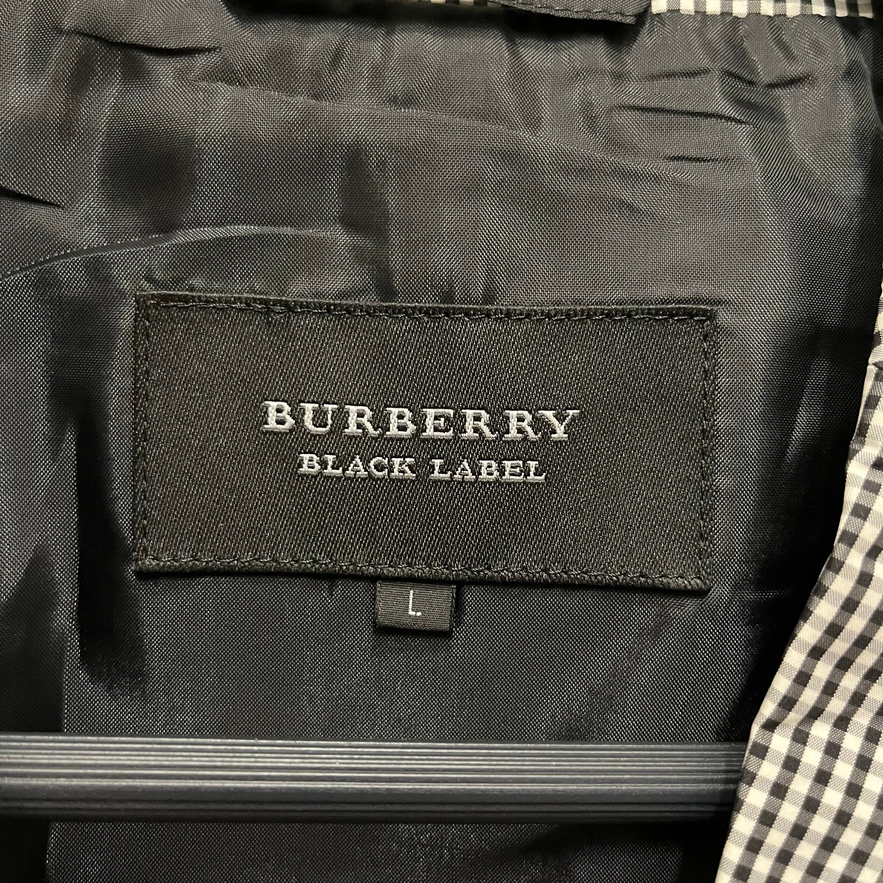 BURBERRY BLACK LABEL/Tailored Jkt/L/Black/Polyester/Gingham Check/BMP13-212-05/BMP13-212-05 view 3