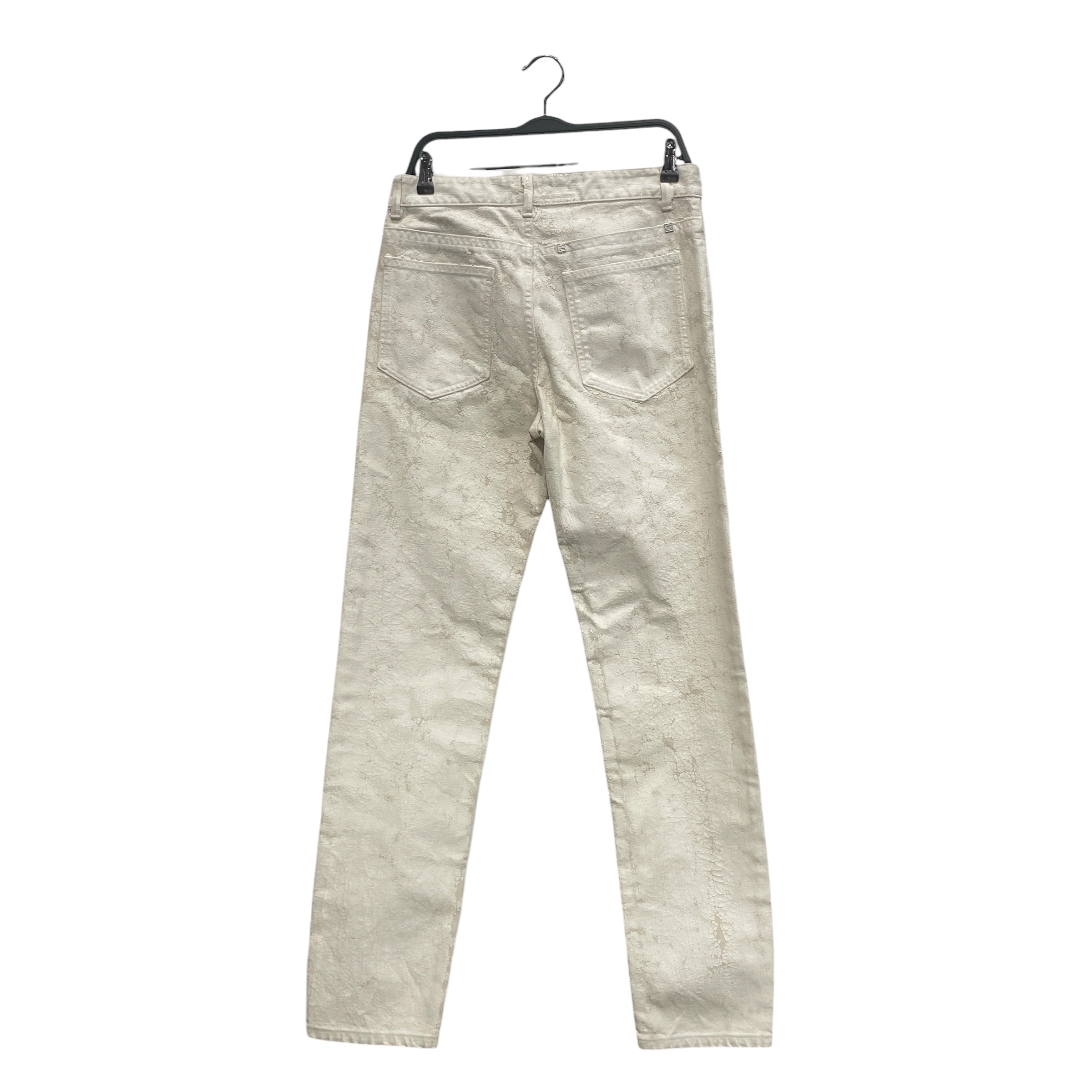 GIVENCHY/Straight Pants/30/Denim/WHT/CRACKED PAINTED DENIM view 2